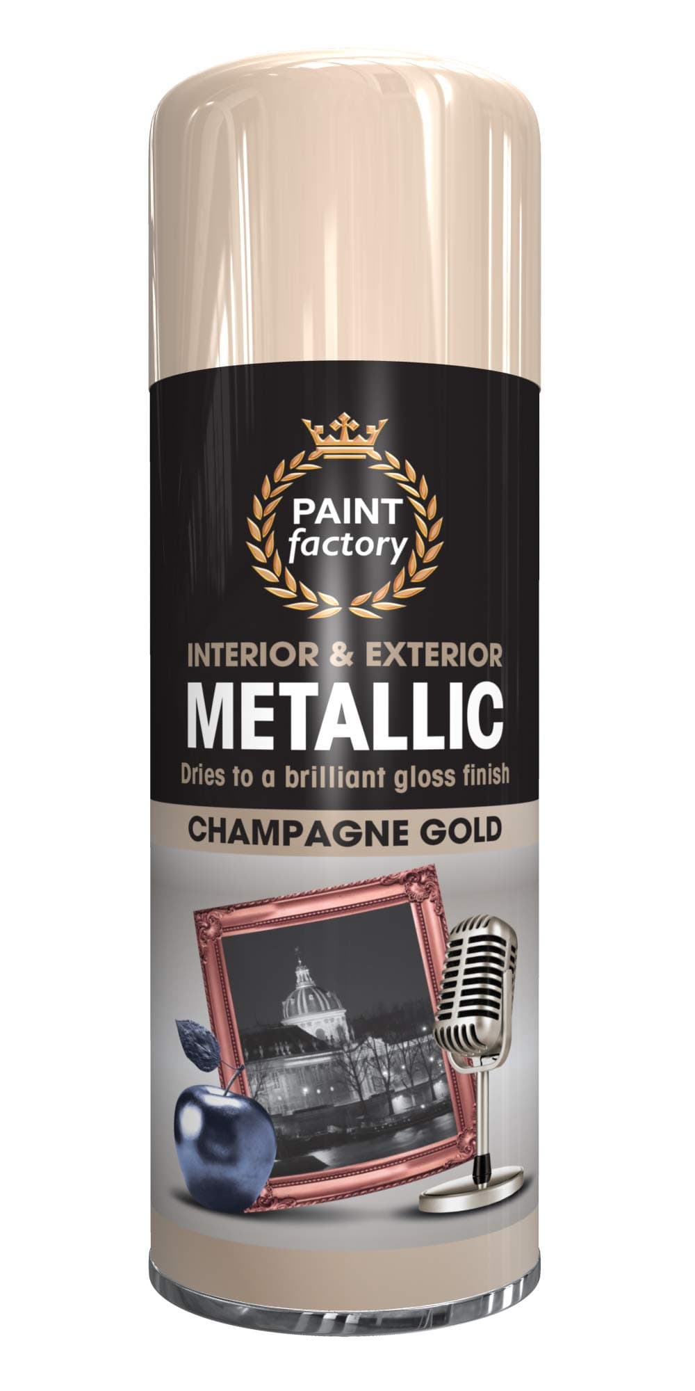 Paint Factory Metallic Paint Champagne Gold, 400 ml
