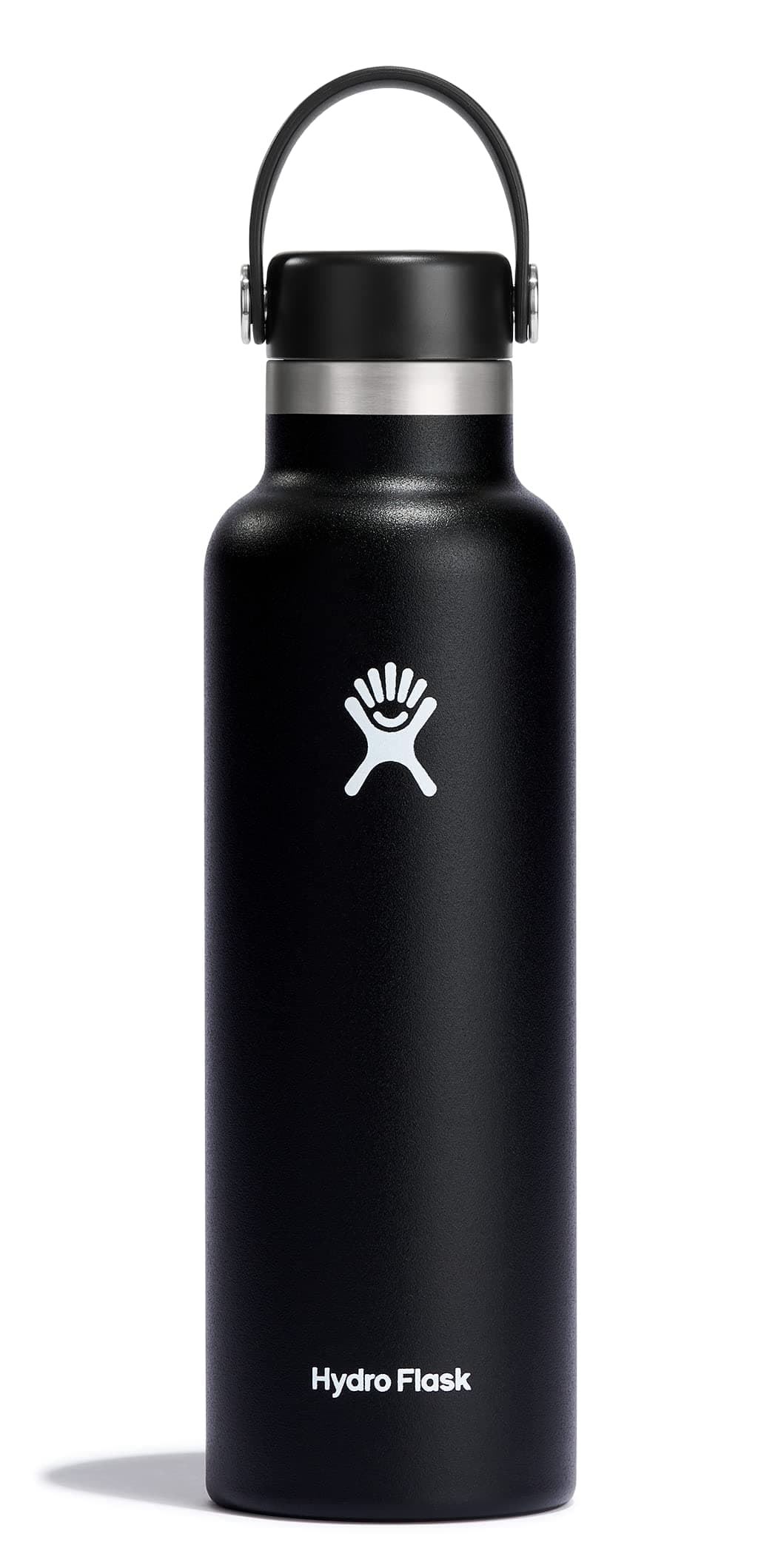 Standard Mouth Water Bottle, Flex Cap - 21 oz, Black