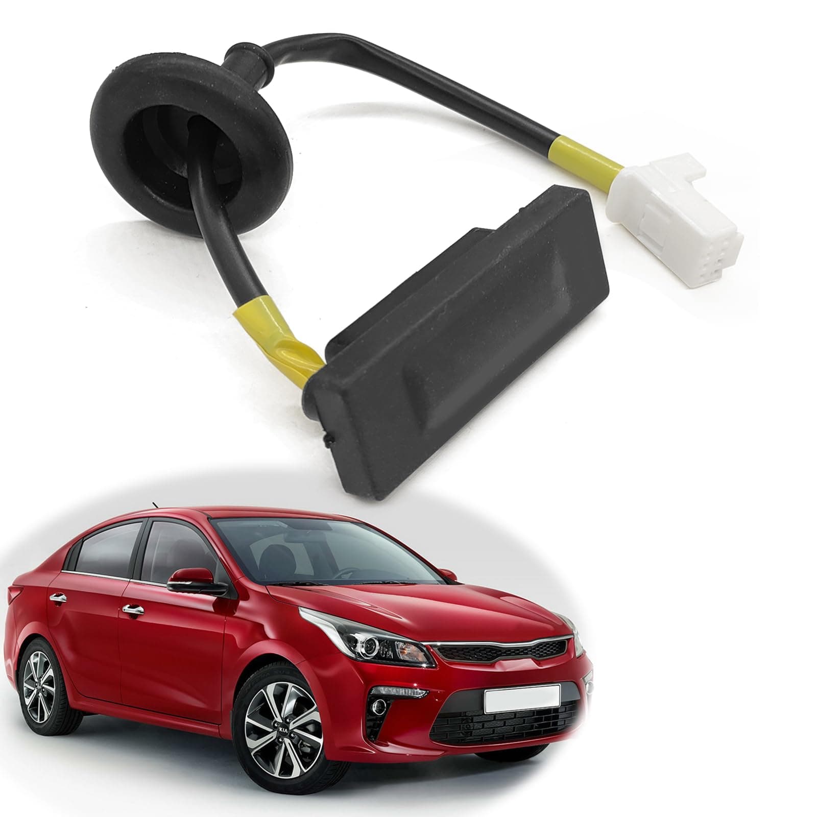 Car Trunk Door Lock Rear Hatch Back Liftgate Tailgate Latch Trunk Lock Lid Open Release Switch Button Compatible with Kia Rio Pride 2012-2017 Replace OE 81260-1W220