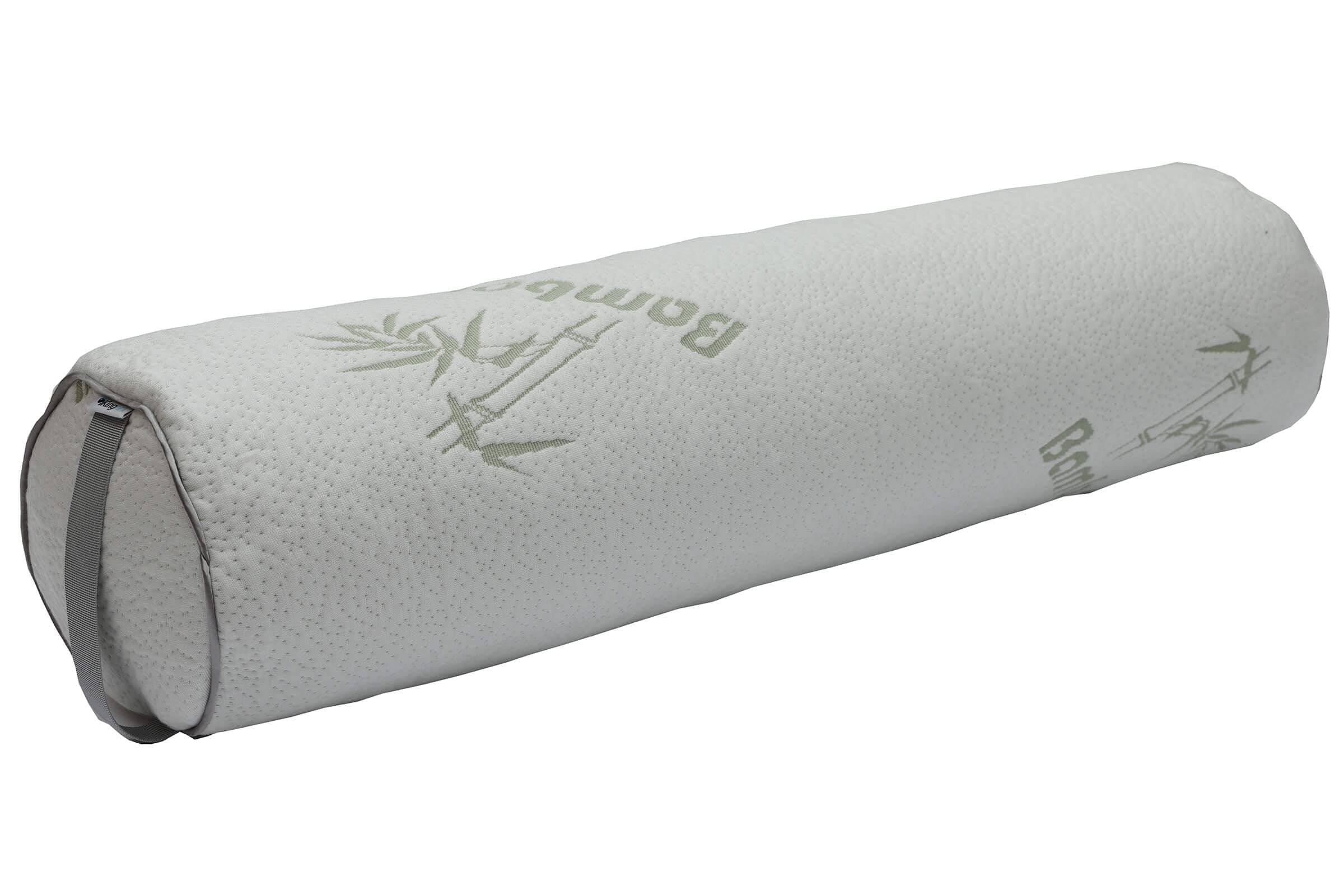 Kingnex Bolster Roll Pillow for Sleeping on Back or Side Under Knee to Relief Lower Back Pain Between Legs for Side Sleepers Cylinder Pillow with Removable Cover 32x8