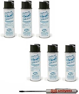 Smilyeez Listing for BG Frigi-Fresh Automotive Air Conditioning Cleaner and Freshener Spray (5.5 oz.) PN 708 (6 Cans) - Eliminate Odors - with Pocket Screwdriver