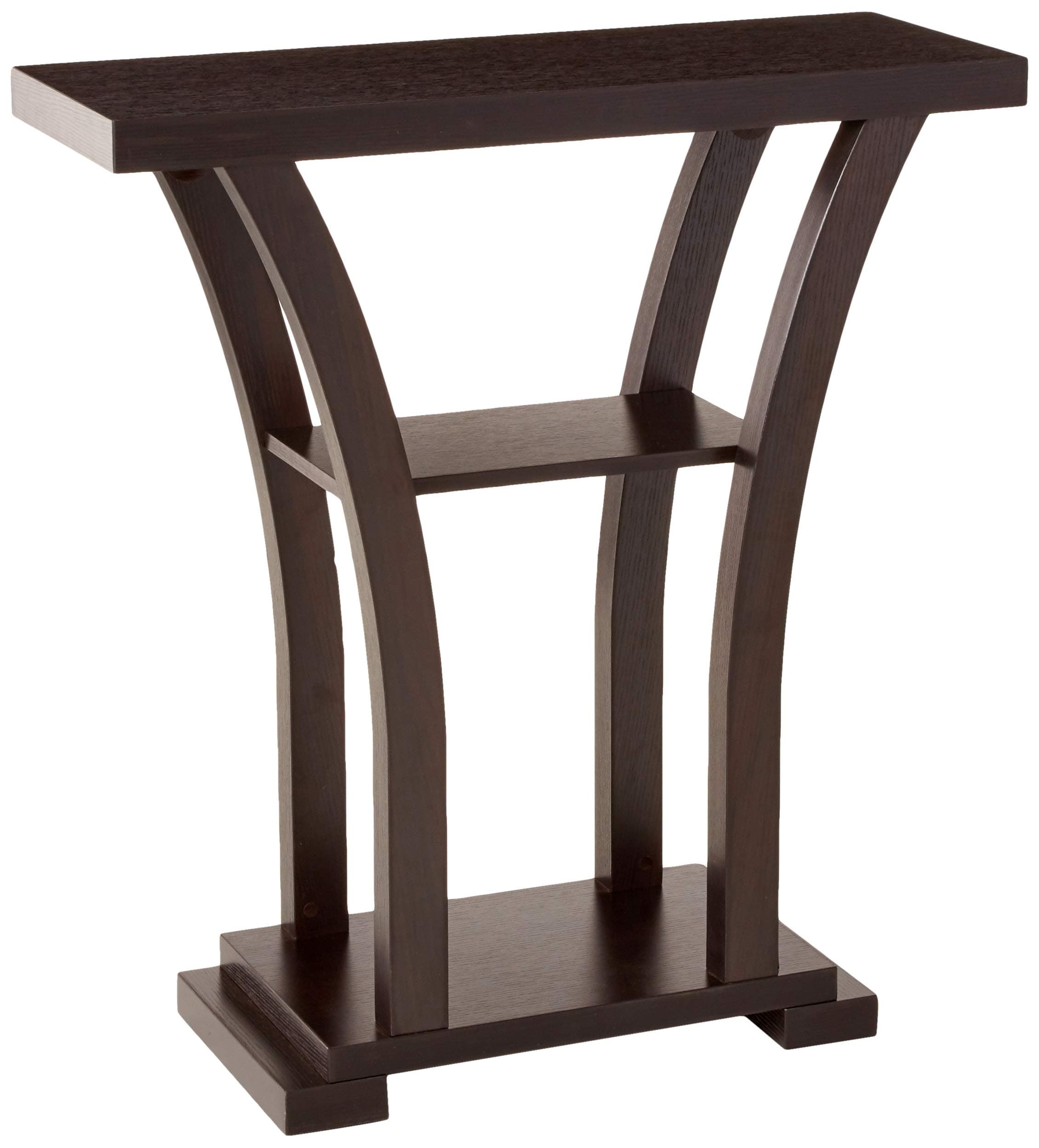 Crown Mark Draper Console Table, 11.5 in x 31.5 in x 33.8 in, Espresso