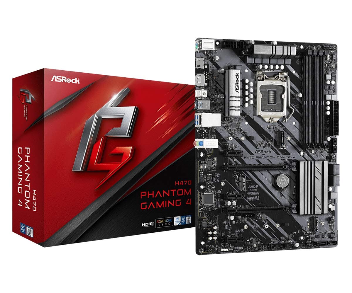ASROCK H470 PHANTOM GAMING 4 Supports 10th Gen Intel® Core™ Processors (Socket 1200) motherboard
