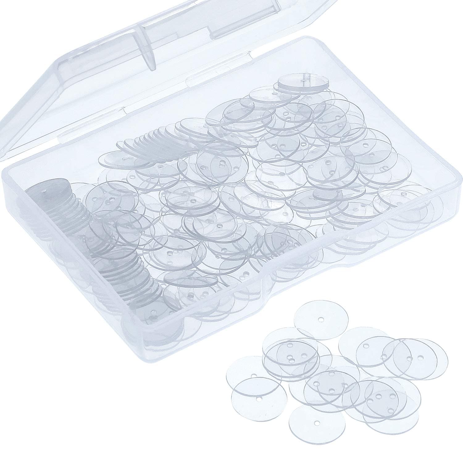 200 Pcs Clear Disc Pads to Stabilize Earrings, Plastic Discs for Earring Backs