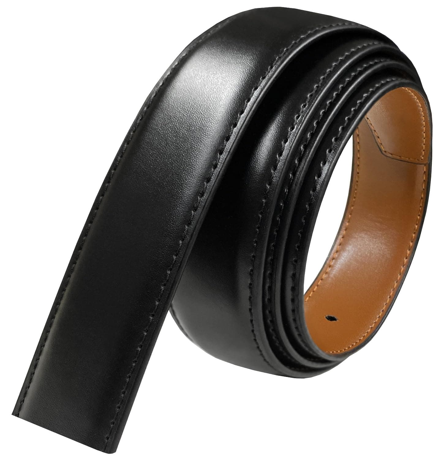 Reversible Belt Strap Replacement Genuine Leather Dress Belt Strap, 1-1/8", 1-1/4", 1-3/8" Wide