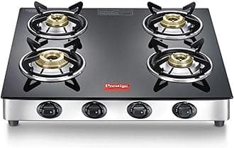 Marvel Plus Stainless Steel 4 Burner Glass Top, Gtm 04 Ss, Open