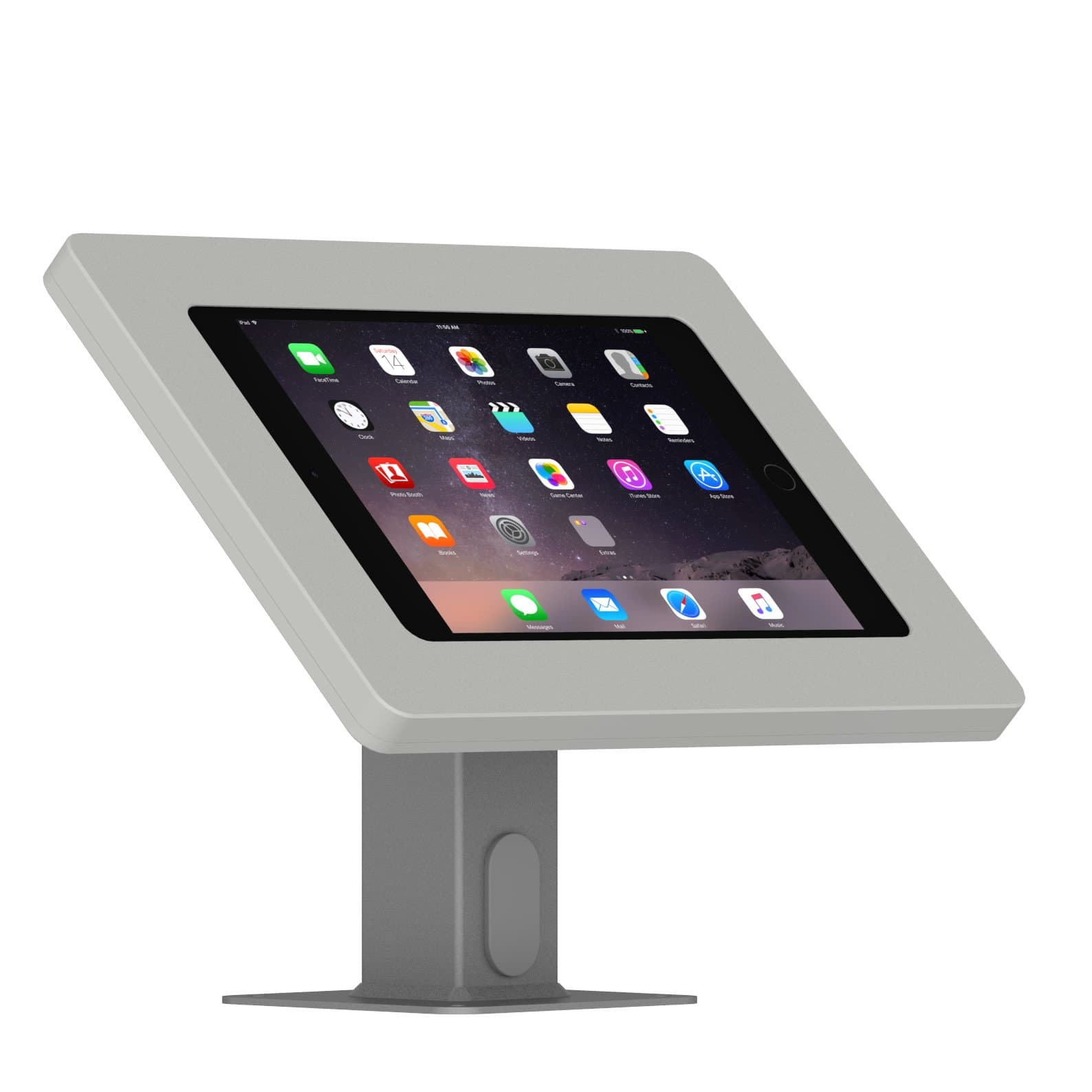 VidaMount Light Grey Enclosure and Rotating & Tilting Desk/Table Mount [Bundle] Compatible with iPad Mini 4 & 5