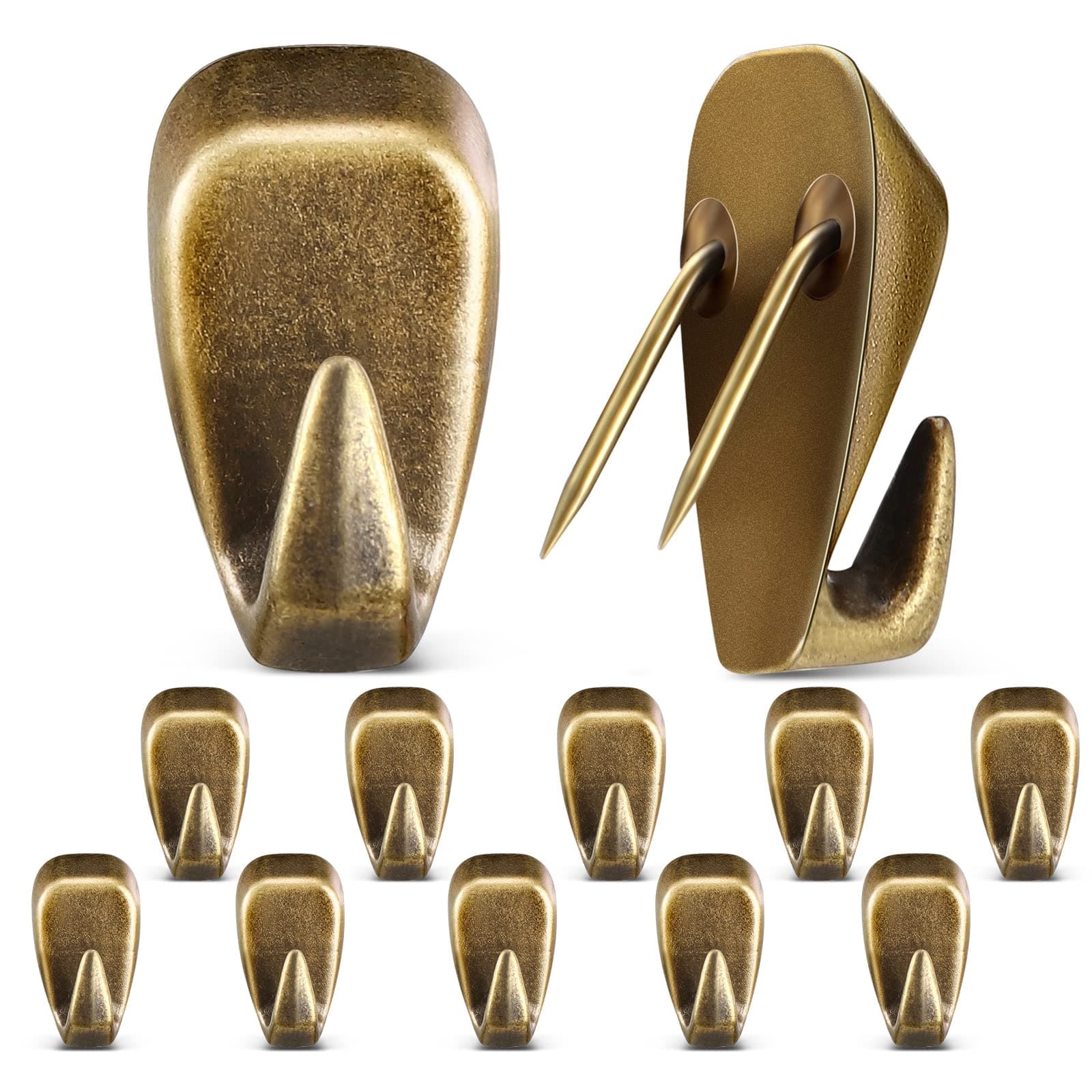 LEIFIDE Cubicle Hooks Fabric Panel Wall Hooks Cubicle Clips Picture Hangers for 40 Lbs Office Home Kitchen Room Board Hanging Supplies(Bronze,10 Pieces)