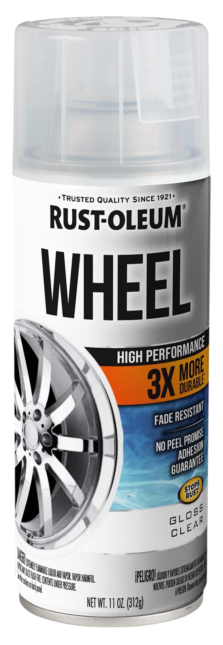 366439 High Performance Wheel Spray Paint, 11 oz, Gloss Clear