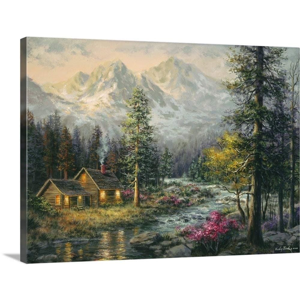 Camper's Cabin Canvas Wall Art Print, Artwork