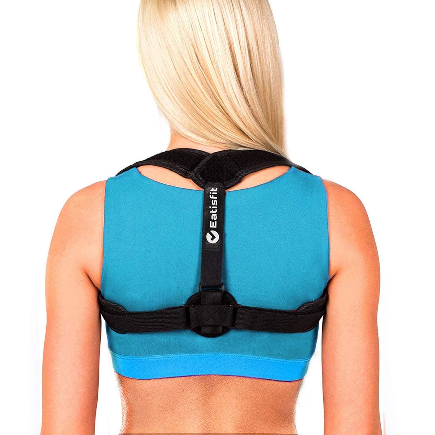 Eatisfit Back Posture Corrector for Men and Women - Effective and Comfortable Straightener Posture Brace for Slouching - Discreet Design - Relief Pain From Neck - Clavicle and Shoulder Support