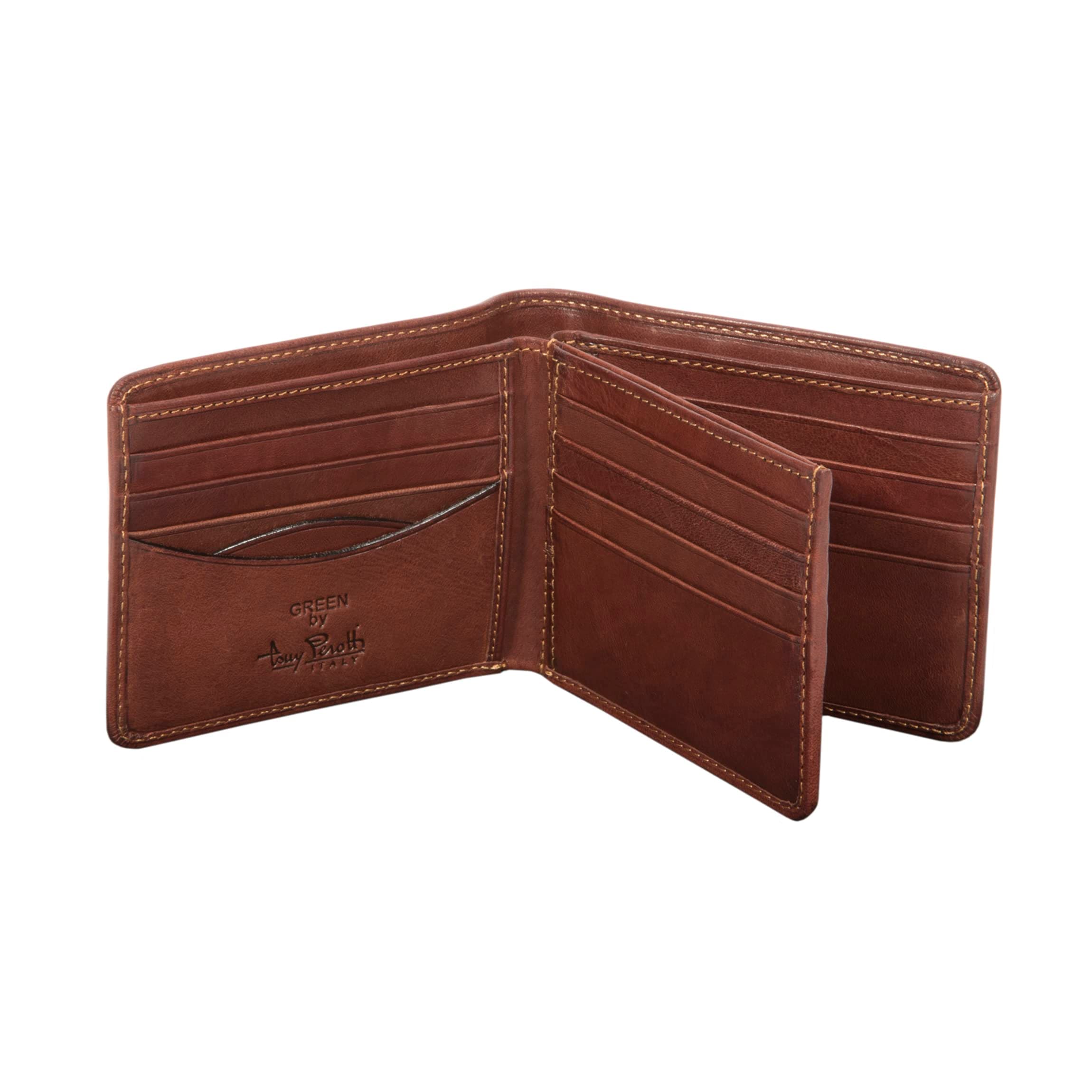 Tony PerottiPrima Tri-Fold Wallet (Brown) [Apparel]