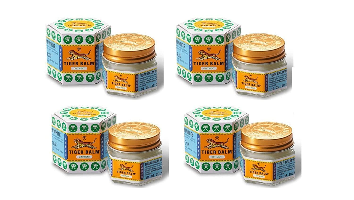 Tiger Balm Ointment (9ml, Pack of 4, White)