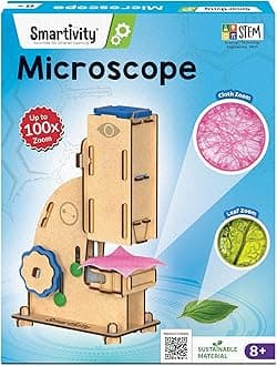 DIY Microscope 100x Zoom Toy for Kids Age 8-10-12-14 Years Old | Birthday Gift for Boys & Girls | Science Toy for Kids 8-14 Years Old Students I STEM Sciene Kit