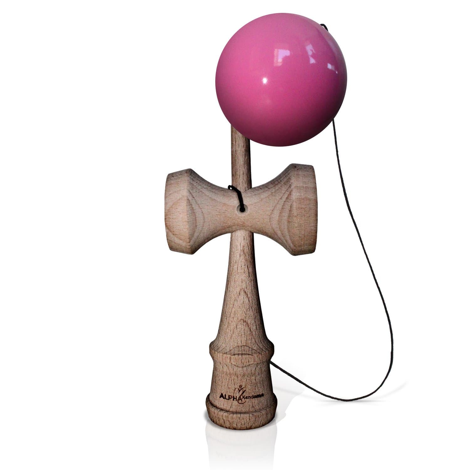 Kendama by Alpha Kendama - Pro Model - Strengthens Hand-Eye Coordination, Balance, and Reflex - Standard Size Kendama - Pink Color