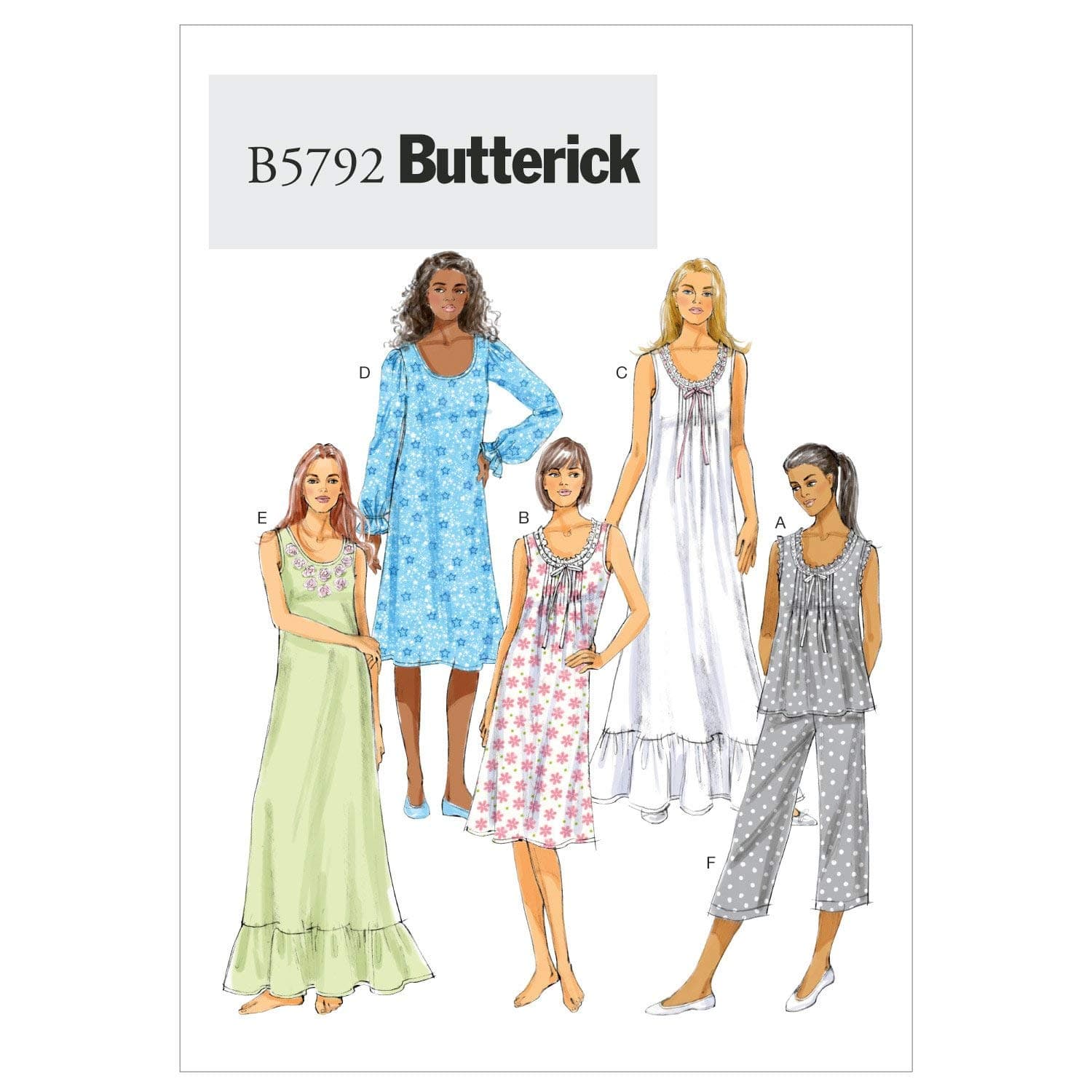 Patterns B5792 Misses' Top Sewing Pattern, Gown and Pants, Size Y (XSM-SML-MED)