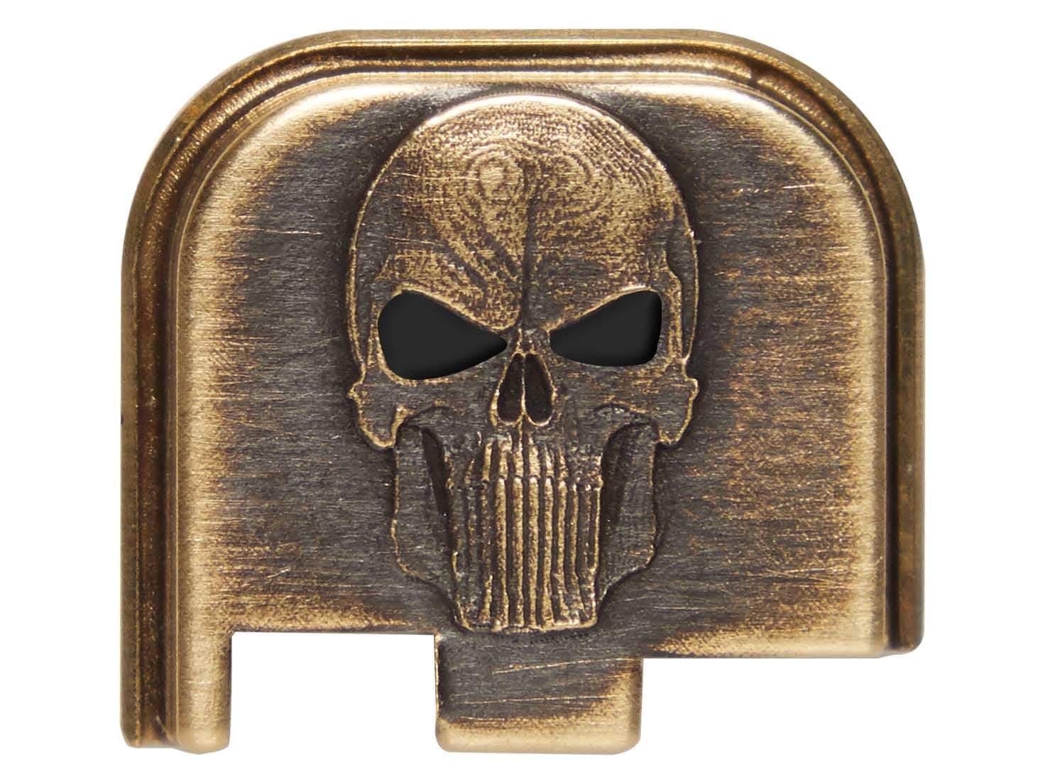 NDZ Performance 3D Engraved Slide Cover Back Plate for Gen 1-5 Glock 17 17L 19 19X 20 21 22 23 24 26 27 29 30 31 32 33 34 35 36 37 38 39 40 43 43X 41 45 47 48 49, Brass Glock Accessories, Made in USA