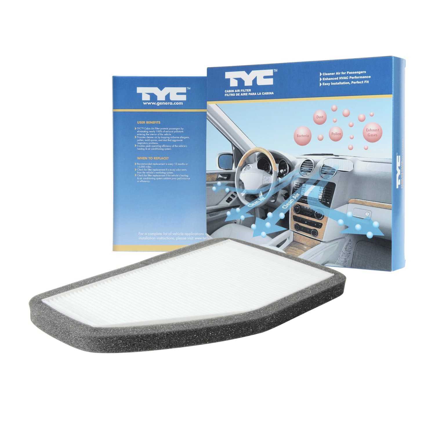 TYC Cabin Air Filter Compatible with 2008-2011 Mazda Tribute