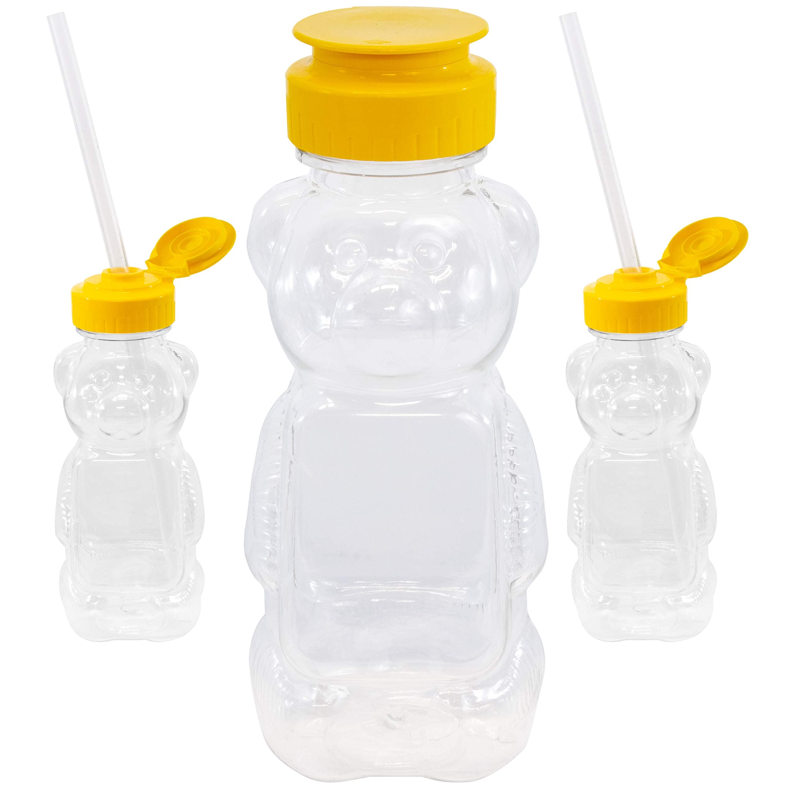 Honey Bear Straw Cups Juice Sippy Special Needs Therapy Bottle Teaching