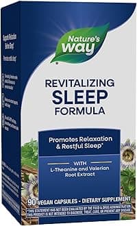 Revitalizing Sleep Formula, Promotes Restful Slumber*, With L-Theanine, Valerian Root Extract, and 5-HTP, 90 Capsules (Packaging May Vary)