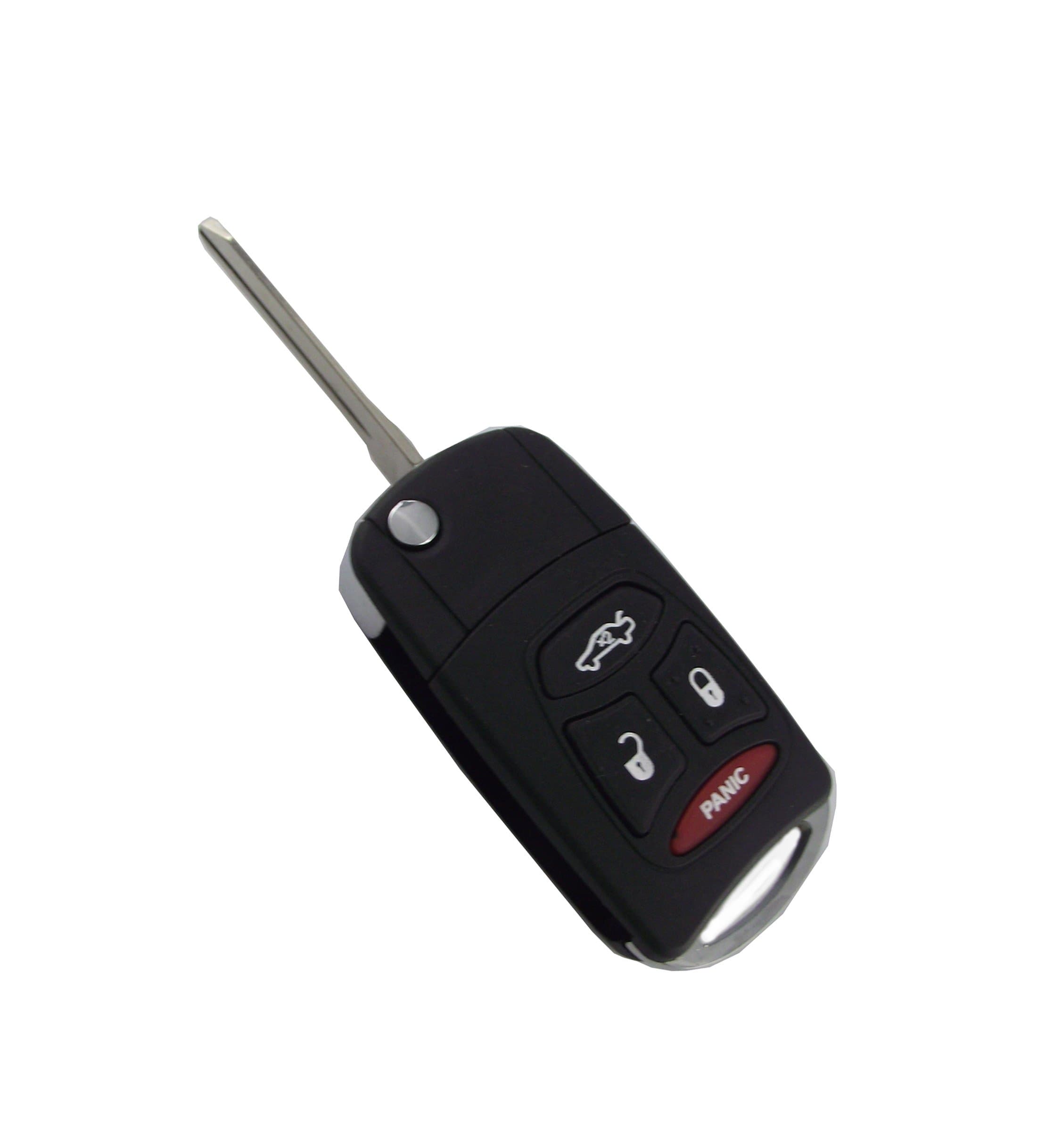 For 06 07 2006-2007 Jeep Commander Dodge Charger Durango 4 buttons New Design Uncut Flip Keyless Entry Remote Entry Smart Key Shell Fob Case No Chips Inside(No battery Holder)