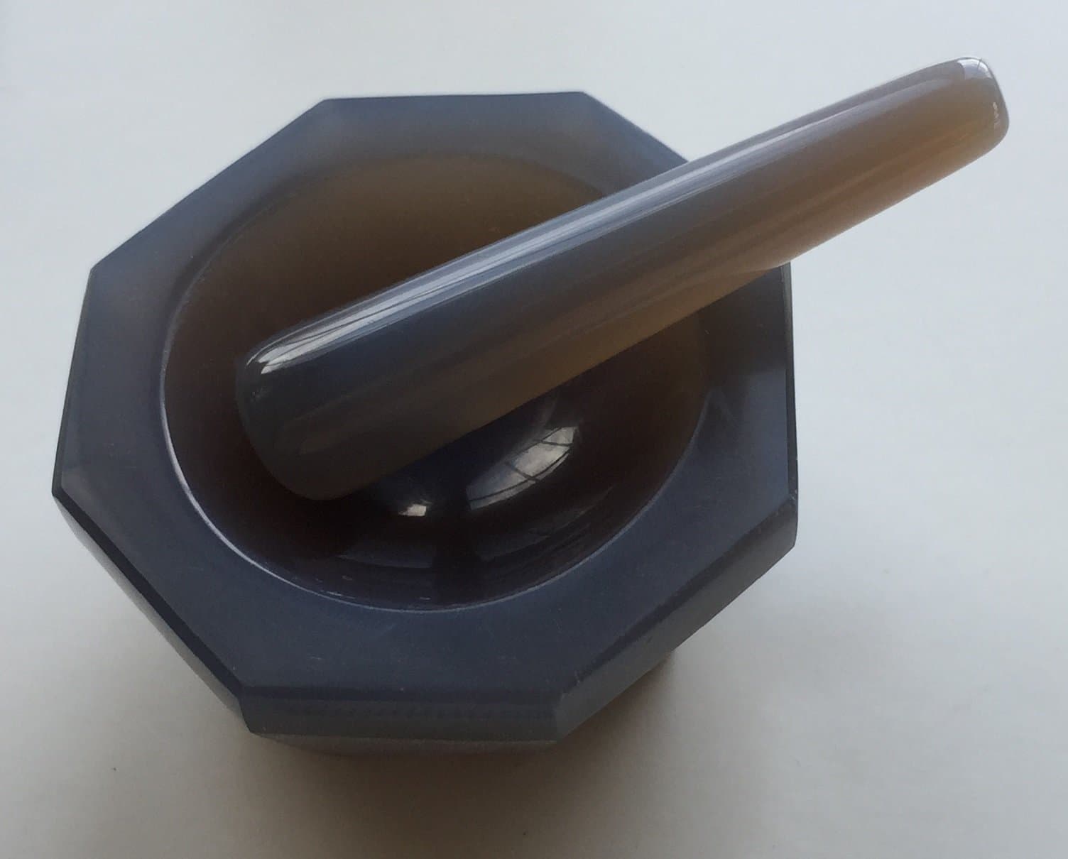 Agate Mortar and Pestle Standard Form, 50x40x12mm labware