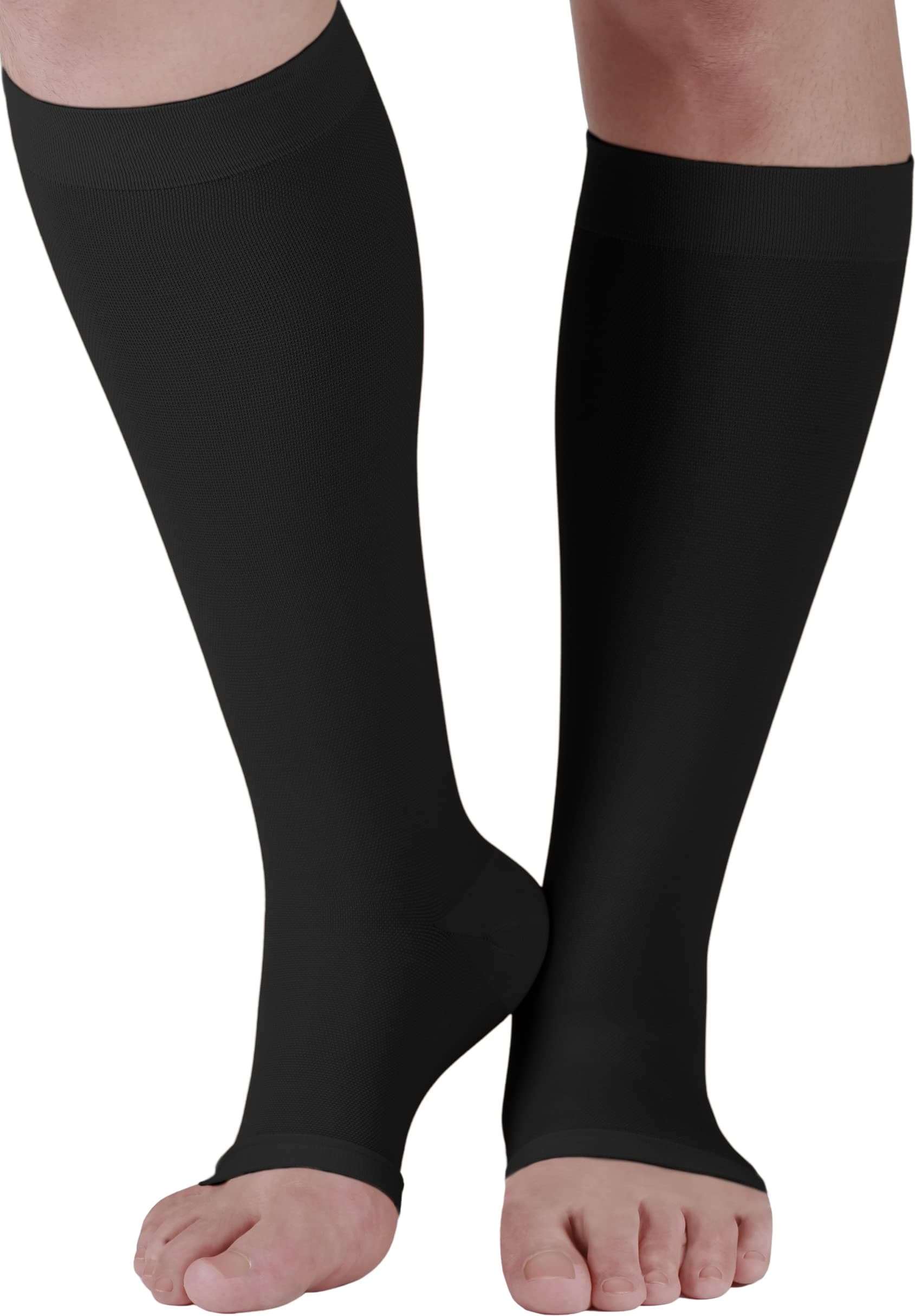 ABSOLUTE SUPPORT Up to 7XL Graduated Compression Socks Women & Men Circulation 20-30mmHg Open Toe