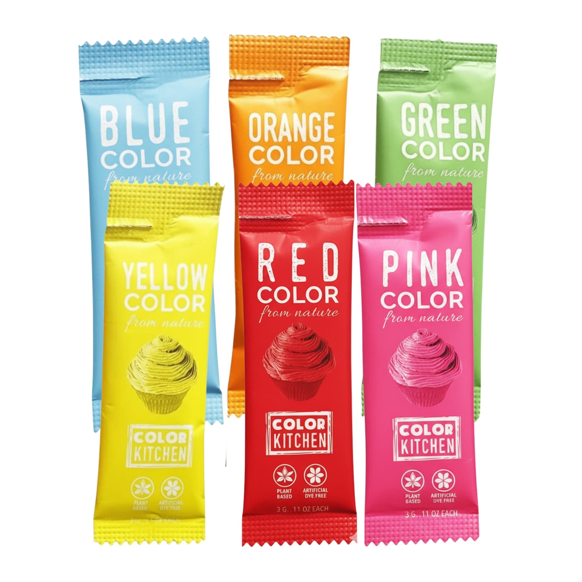 COLOR KITCHEN Food Coloring Vibrant 6 Pack – Plant-based | Artificial Dye-free | Gluten-free | Non-GMO | Vegan | for Frosting and Natural Healthy Baking | Soy free