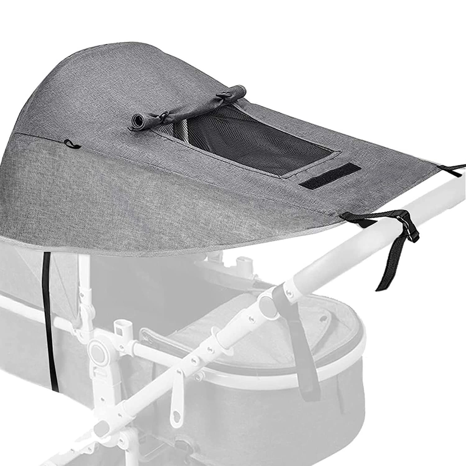 Mutifunction Baby Stroller sunshade Buggy Stroller Sun Visor Carriage Sun Shade Canopy Cover for Prams Stroller Accessories Car Seat-Grey