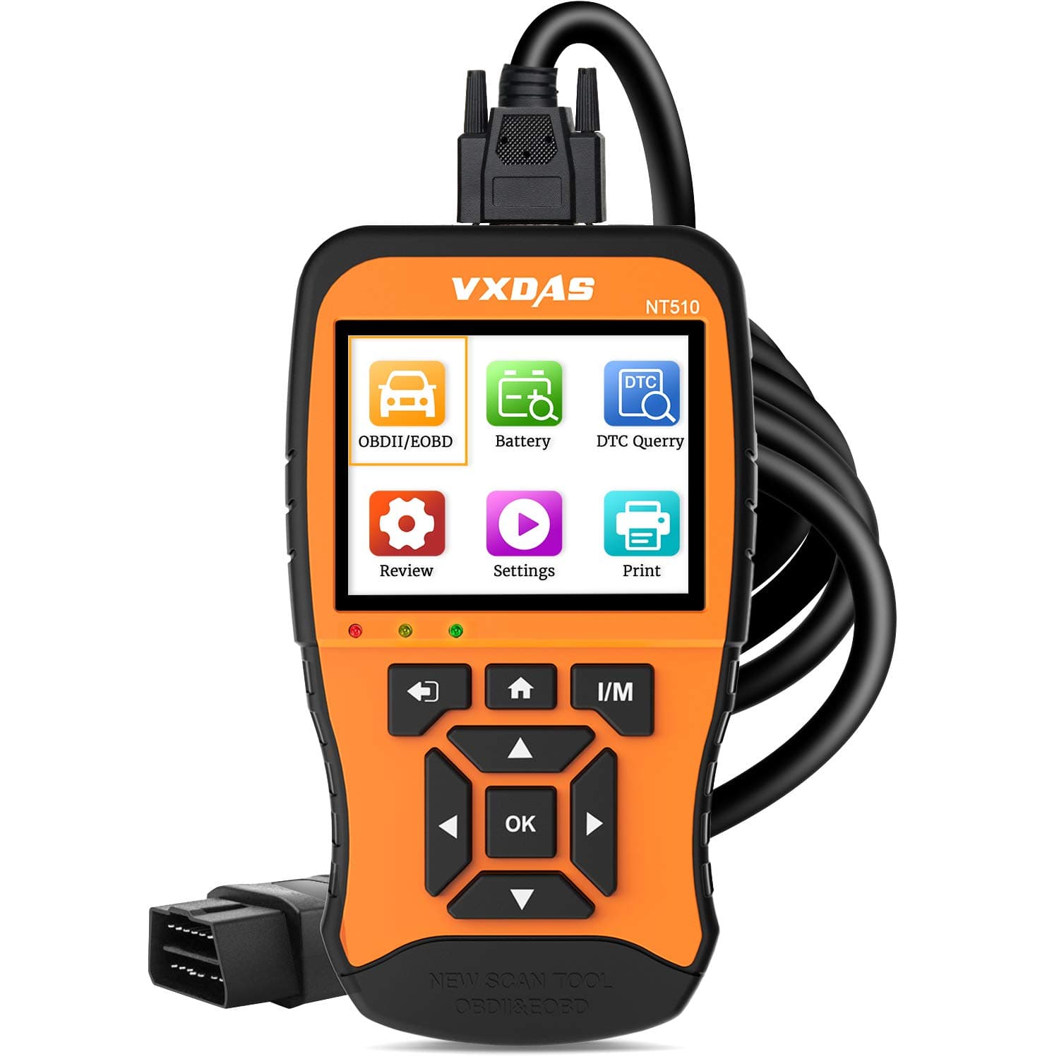 VXDAS NT510 Professional OBD2 Scanner Enhanced OBDII Auto Diagnostic Code Reader Check Engine Light for All OBD II Car After 1996