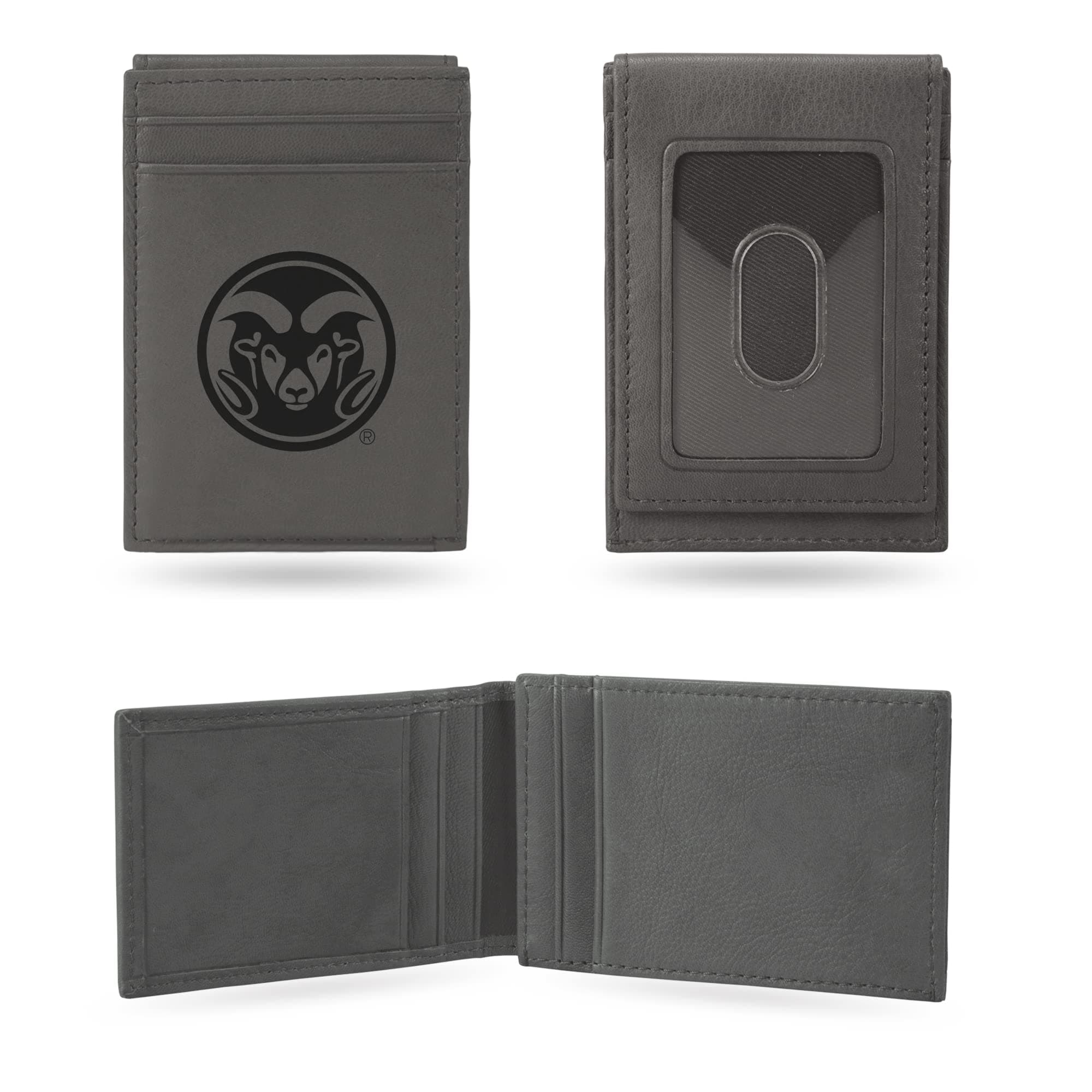 Rico Industries NCAA Laser Engraved Front Pocket Wallet - Compact/Comfortable/Slim