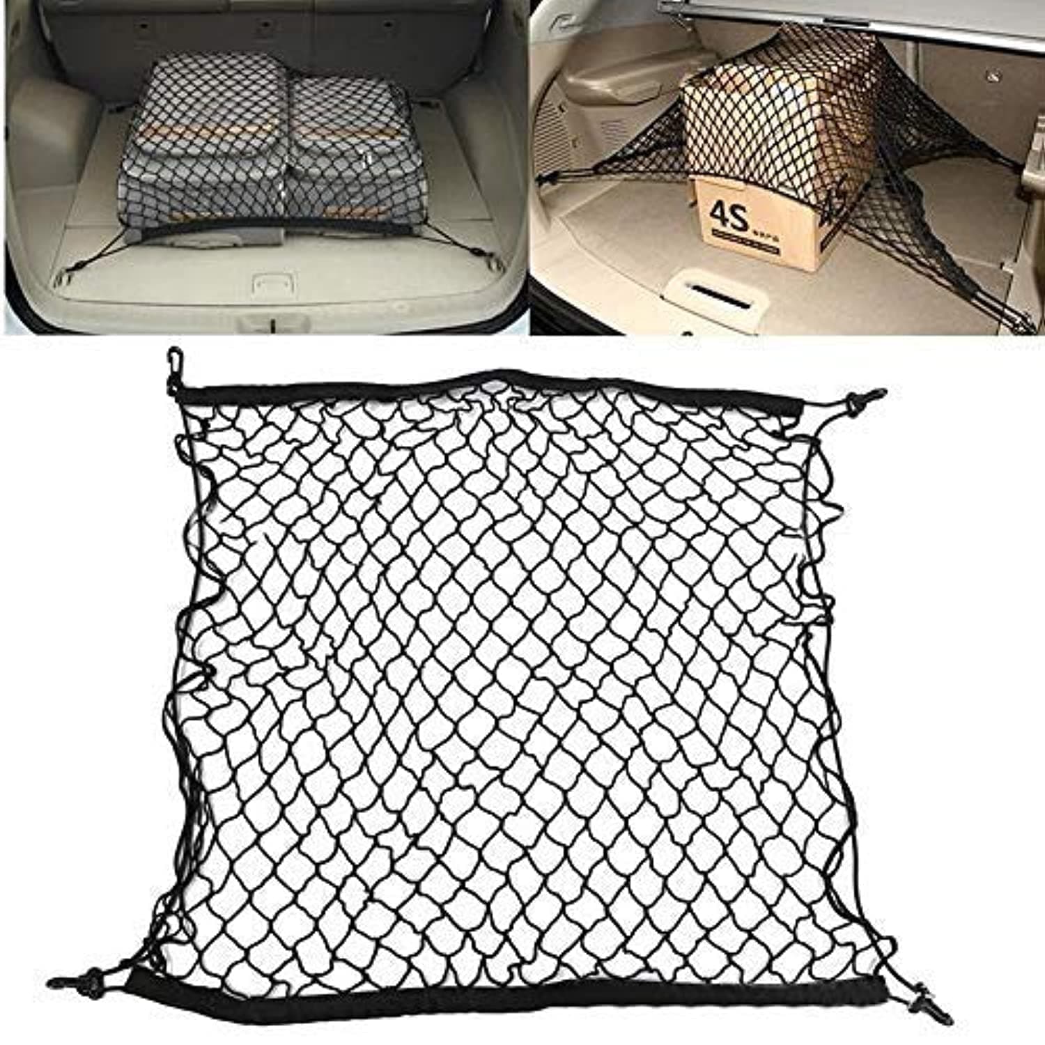 Car Net, Cargo net Flexible Nylon Rear Cargo Car Trunk Storage Net Luggage Carrier net Mesh Storage car Organizer Pet Barrier Net Dog Guard Barrier Protector for Car