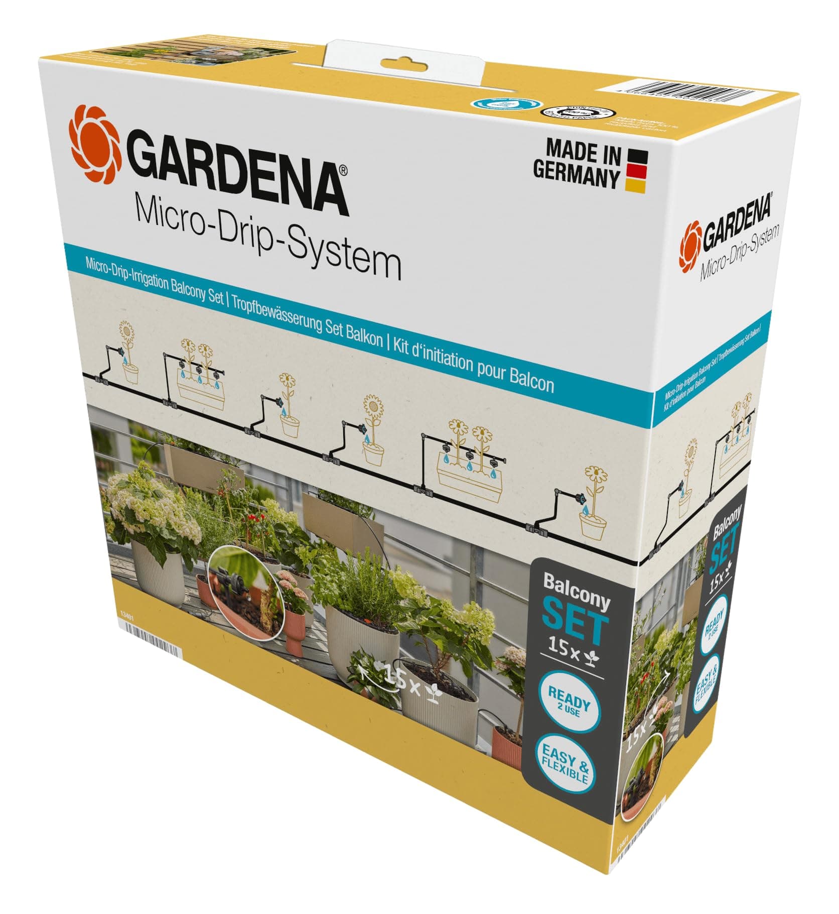 13401-20 Micro Drip Sprinkler System for Balcony (15 Strains) Starter Set
