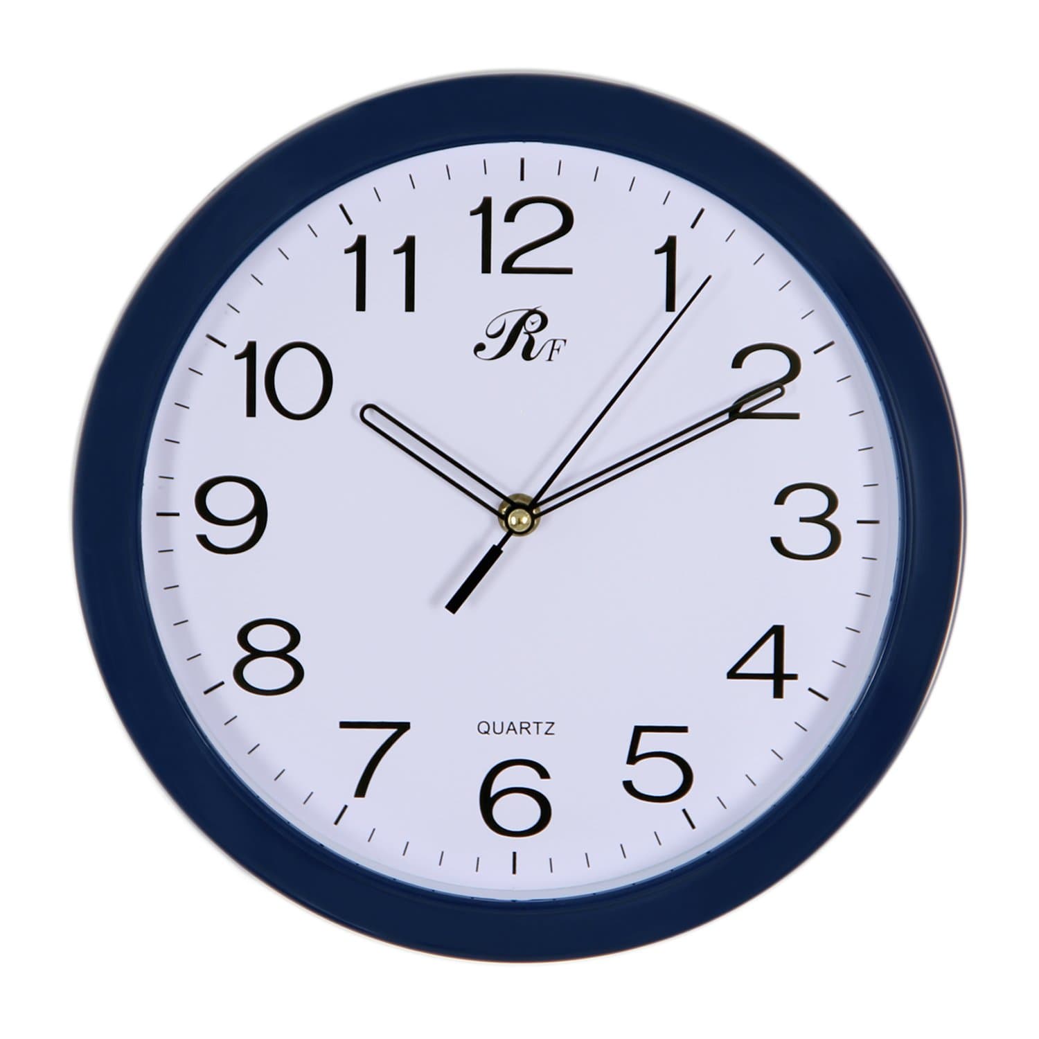 RUIFA Indoor 12-Inch Precedent Decorative Wall Clock with Arabic Numerals (Blue)