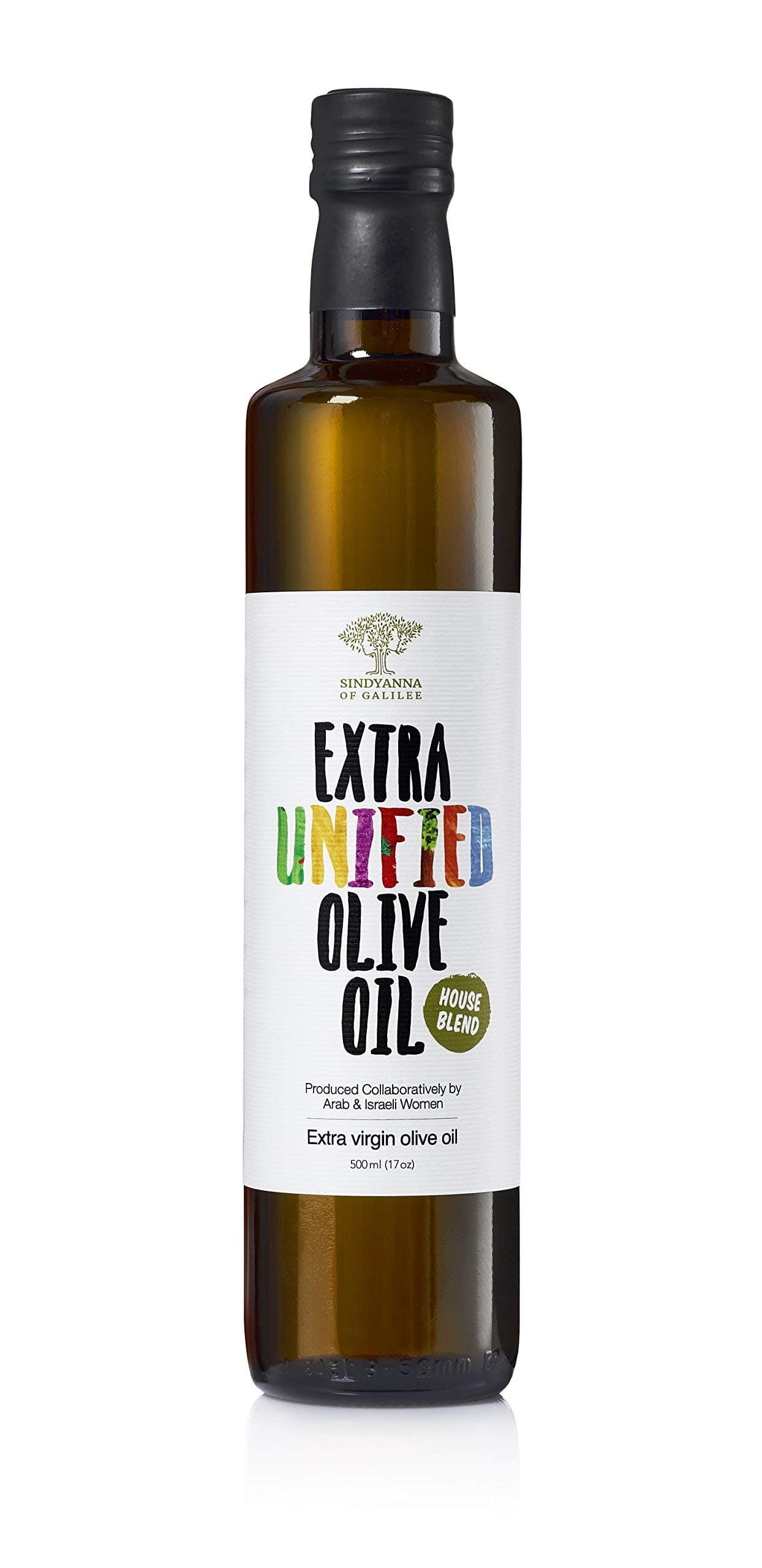 Extra Virgin Olive Oil – Extra Unified Cold Pressed Mediterranean Olive Oil – Fair Trade, Non GMO, Kosher EVOO Cooking Oil – Top 100 Olive Oils in the World by Sindyanna of Galilee, 16.9oz