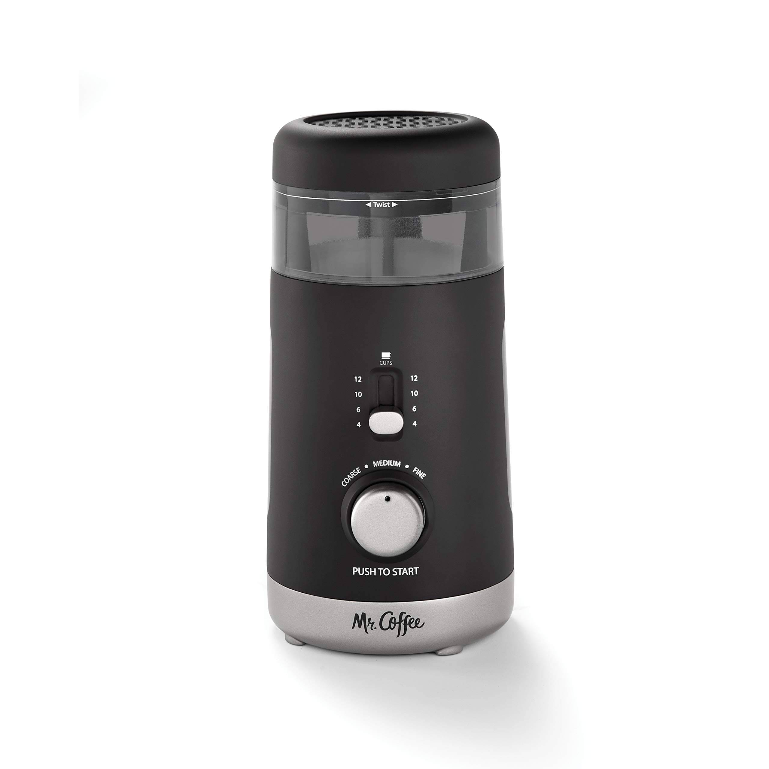 Automatic Coffee Grinder with 5 Presets, 12 Cup Capacity, Black – Ideal for Home Use and Espresso Lovers