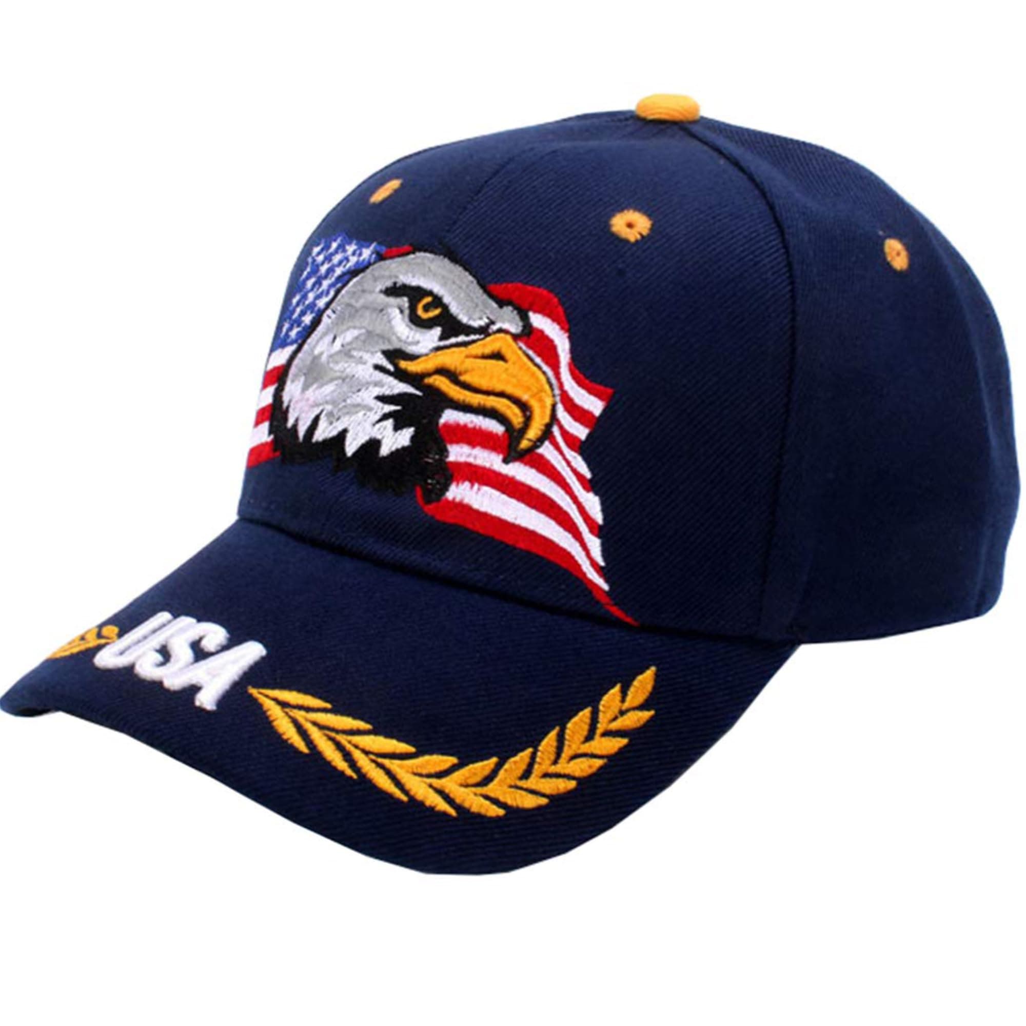 USA-Flag Eagles-Hat American Baseball-Cap Embroidered