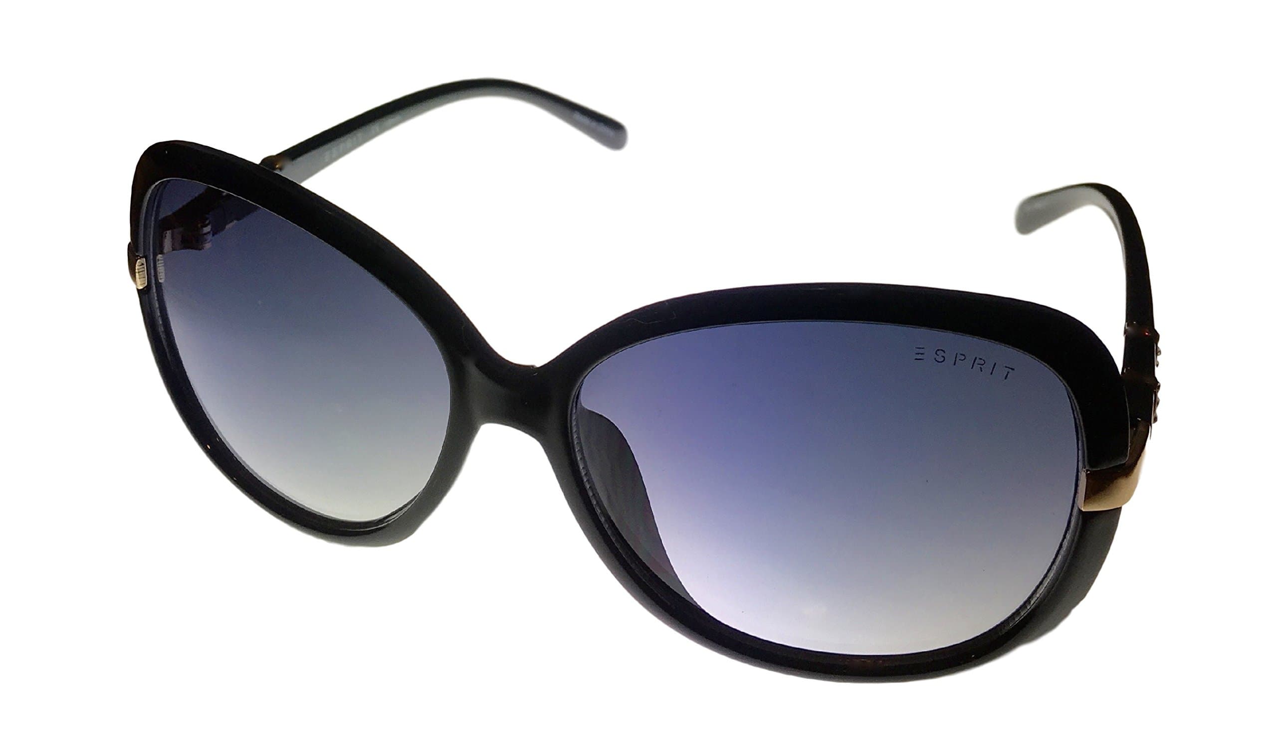 Esprit Women's ET 19456 538 Oversized Square Black Plastic Sunglass