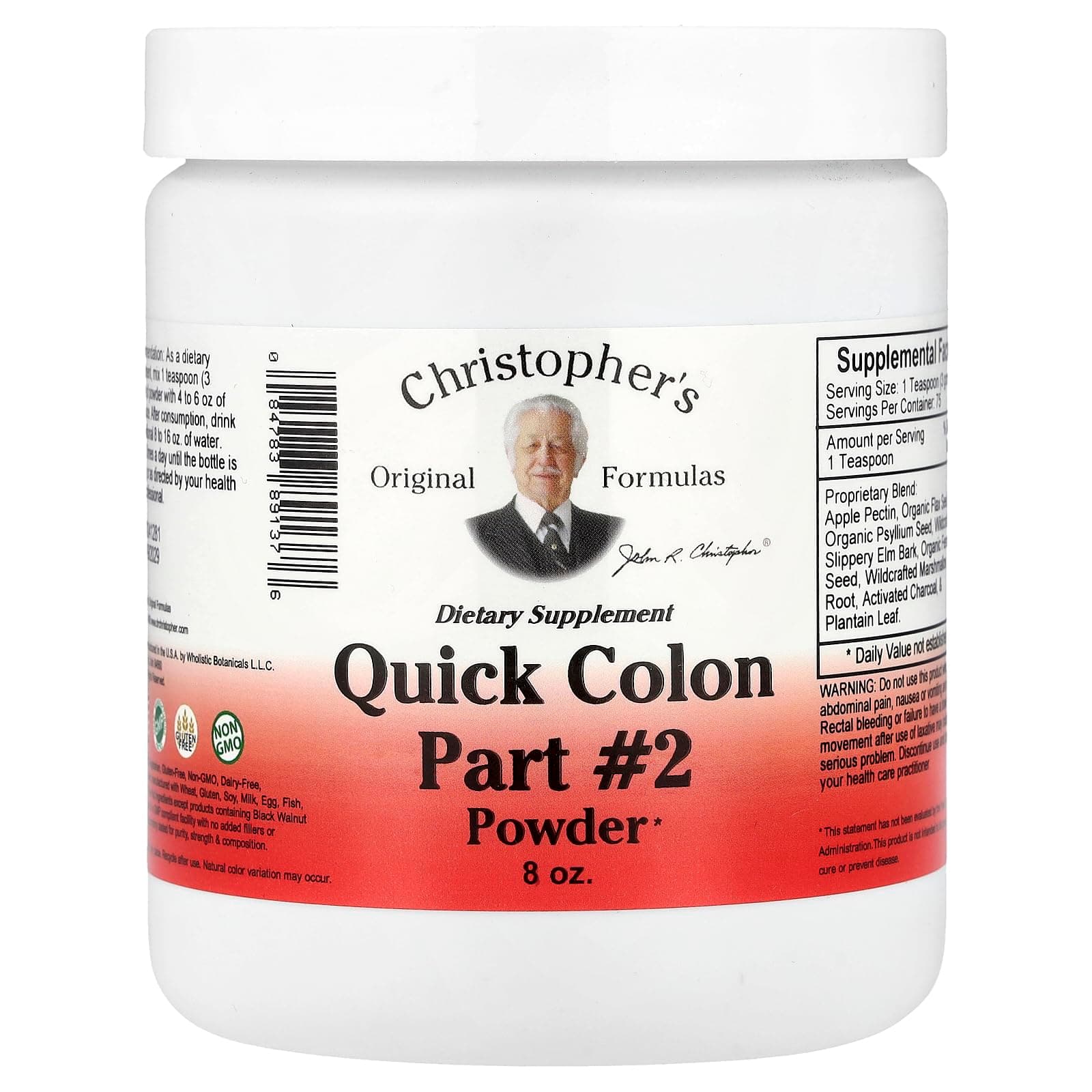 Dr. Christopher's Formula Cleanse Quick Colon #2 8 oz Powder