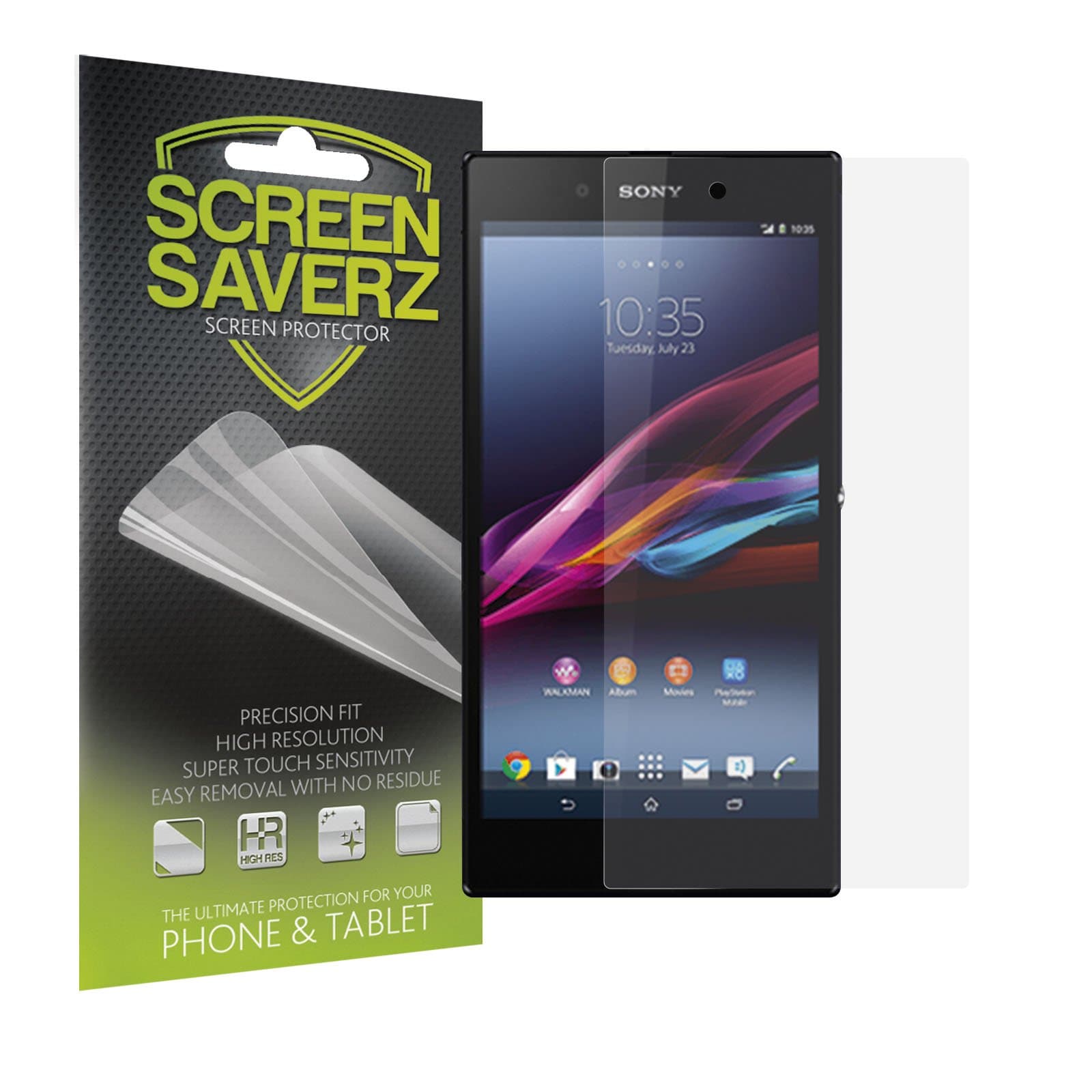 Screensaverz HD Clear Screen Protector Shield for Sony Xperia Z Ultra [3-Pack] + Lifetime Replacement Warranty