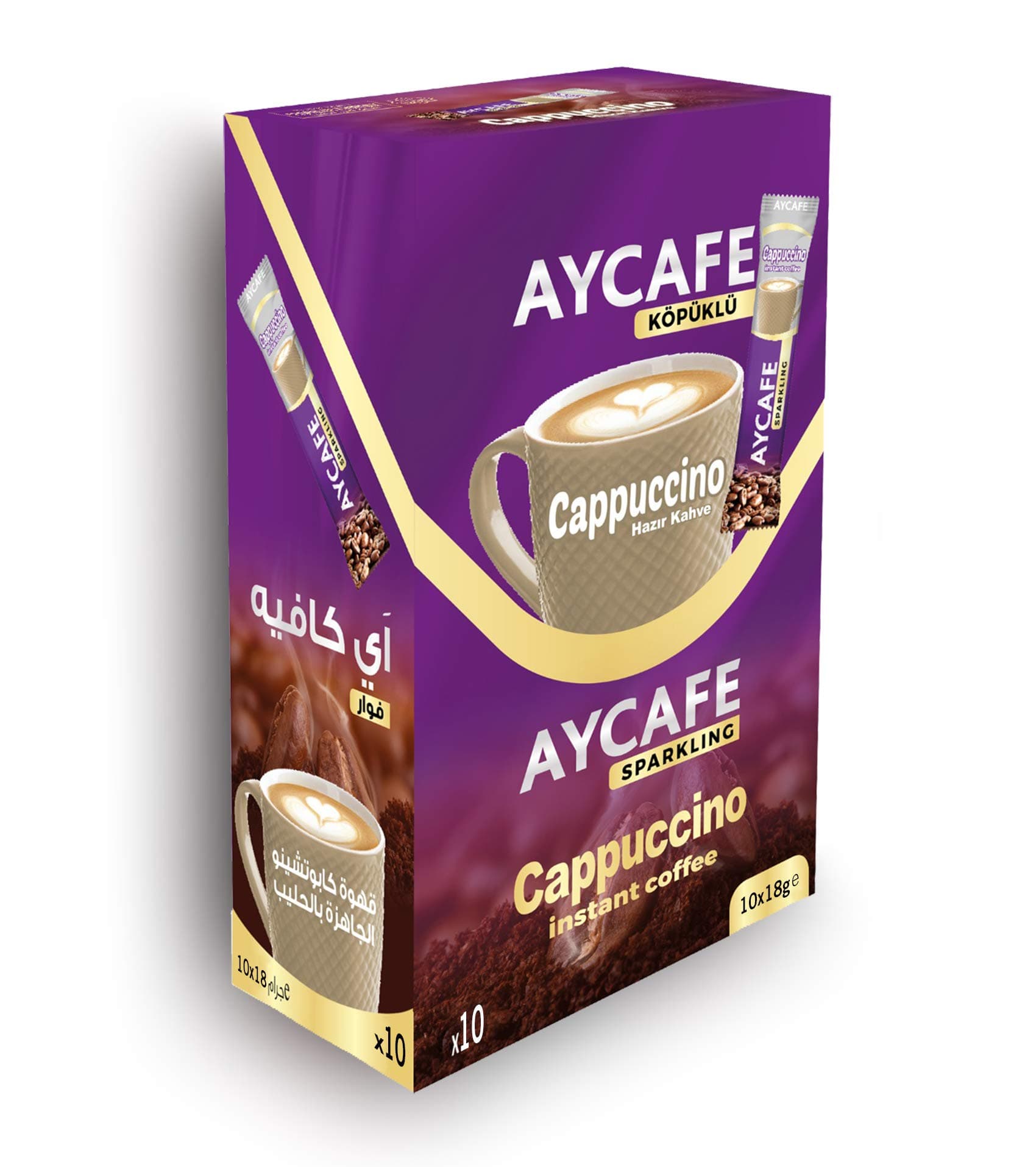 Aycafe Cappuccino Instant Coffee Box, 10 Sachet