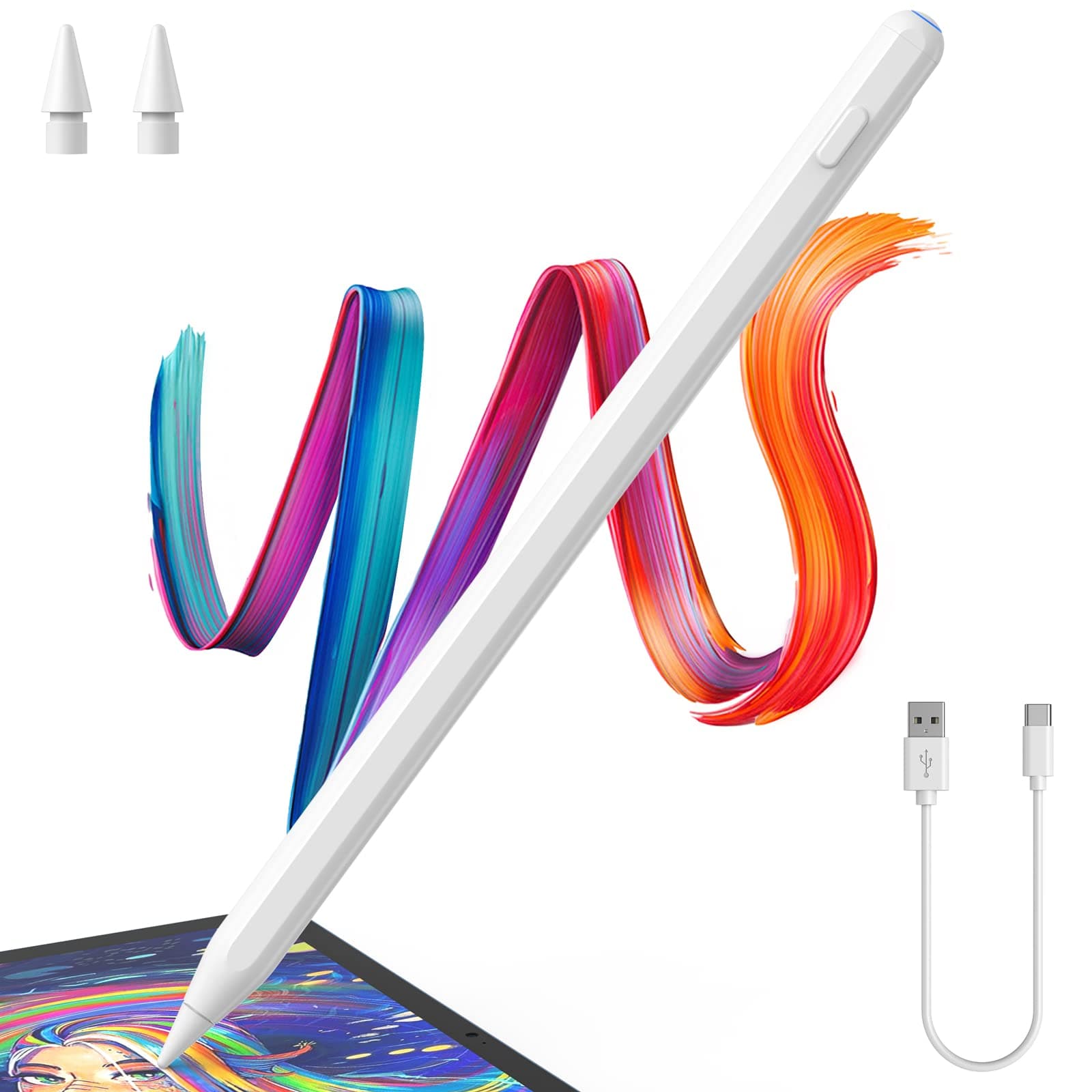 iPad Pencil 2nd Generation with Magnetic Wireless Charging - NTHJOYS Stylus Pen for Apple Pencil Compatible with iPad Pro 11/12.9, iPad 6/7/8/9/10th, iPad Air 3/4/5, iPad Mini 5/6th