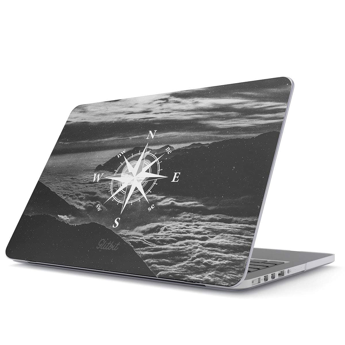Glitbit Hard Case Cover Combatible With Macbook 12 Inch Case Model: A1534 (Release-2015/2016 / 2017) With Retina Display Compass Wanderlust Travel Explore Lets Go Trip Landscape Nature