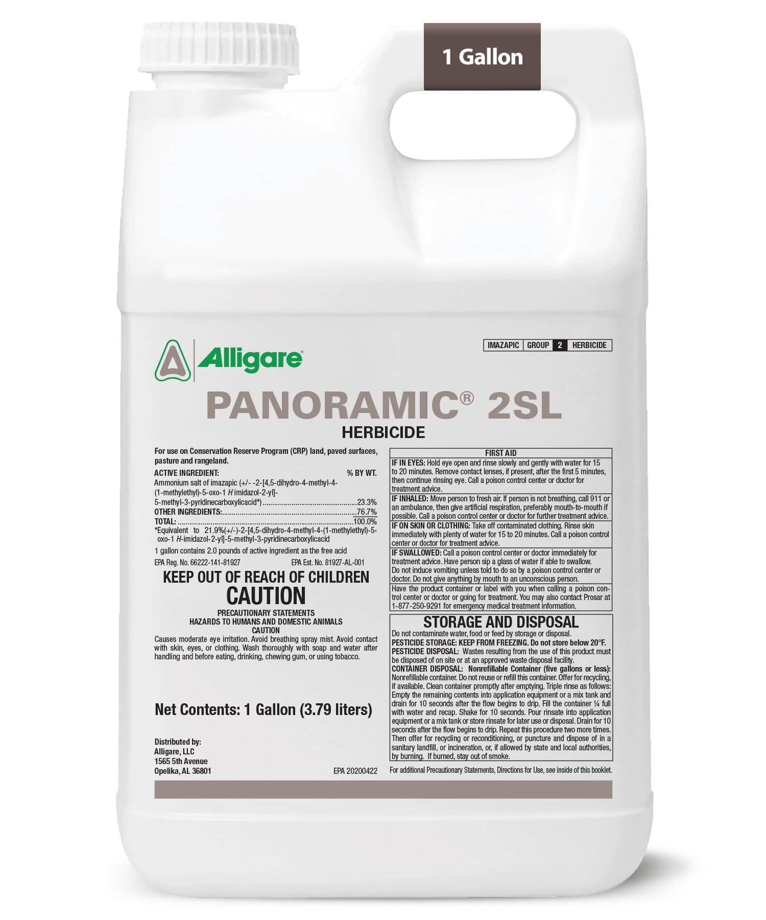 Panoramic 2SL Herbicide 128oz- Plateau Herbicide