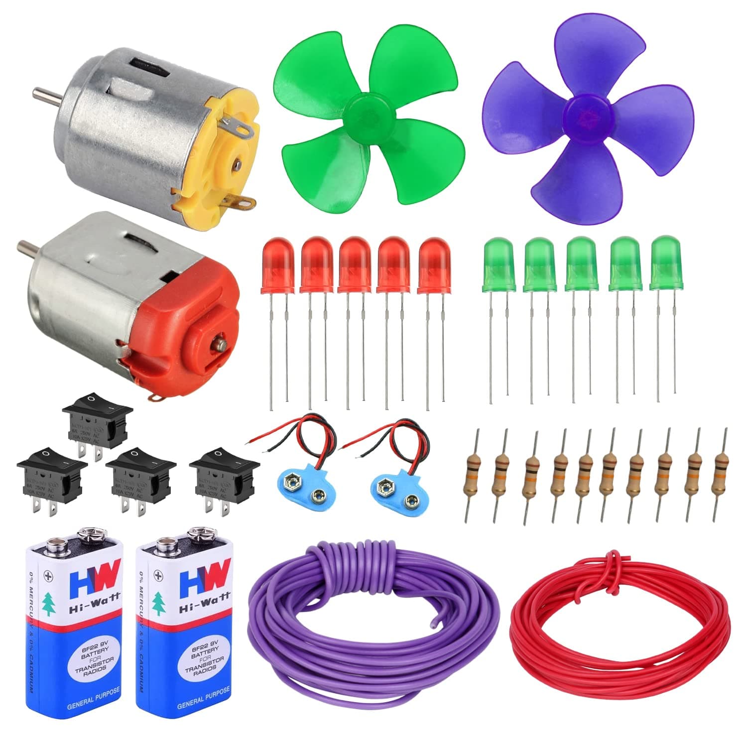 NEXT GEEK School Science Project dc Motor kit Item Loose in one Pack- Multi Color