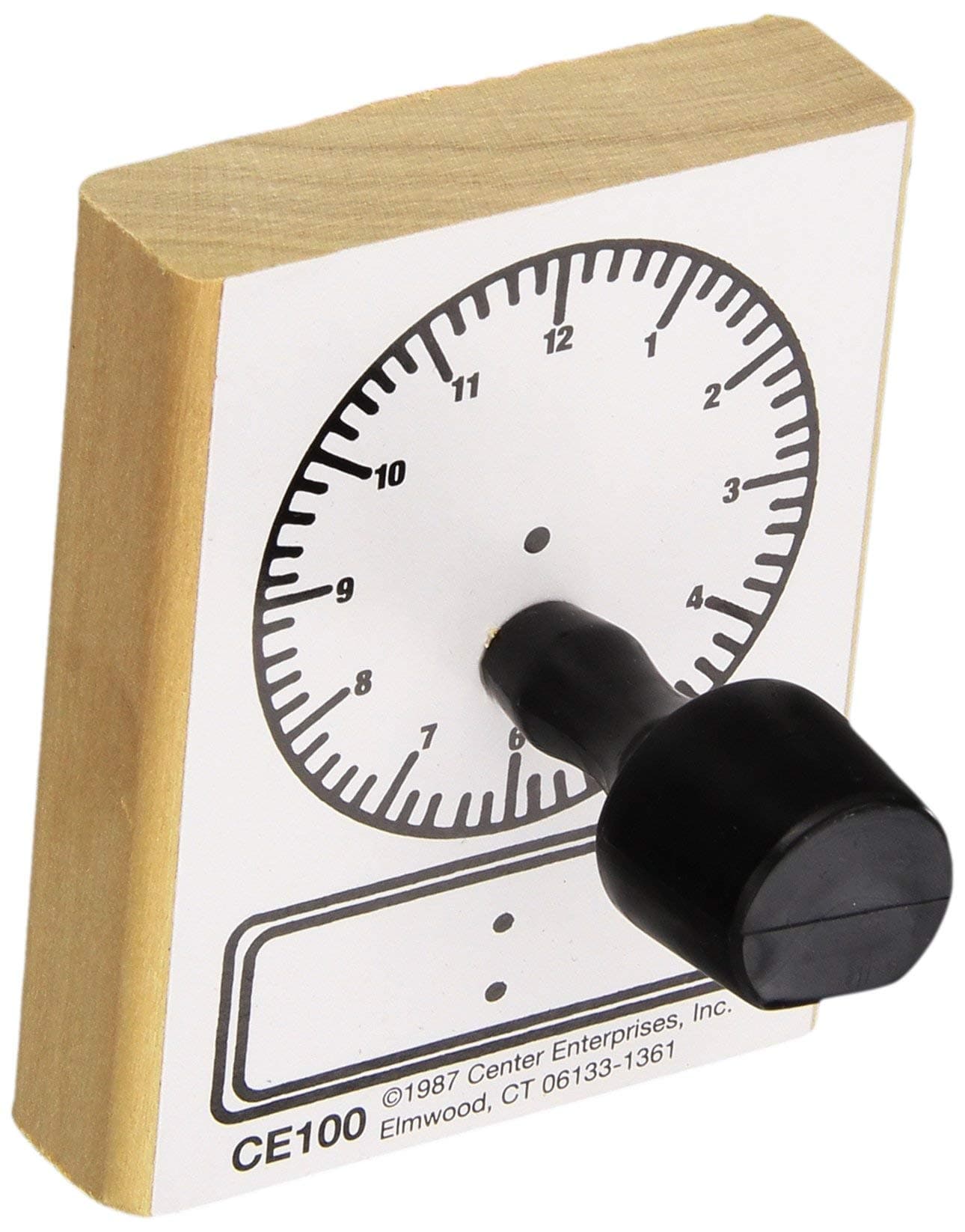 Ready 2 Learn Digital and Analog Clock Stamp - Wooden Stamp for Telling Time Activities and DIY - Use for Flashcards, Worksheets, Invitations, Albums and Scrapbooks (CE100)