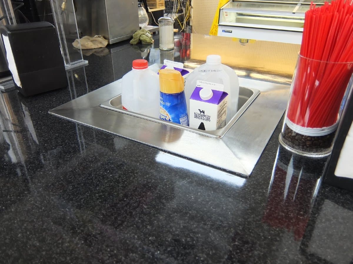 Drop-in Commercial Refrigeration Cold Well Chiller Insert for Coffee Counters to keep Milk & Cream refrigerated fresh 120 Volts