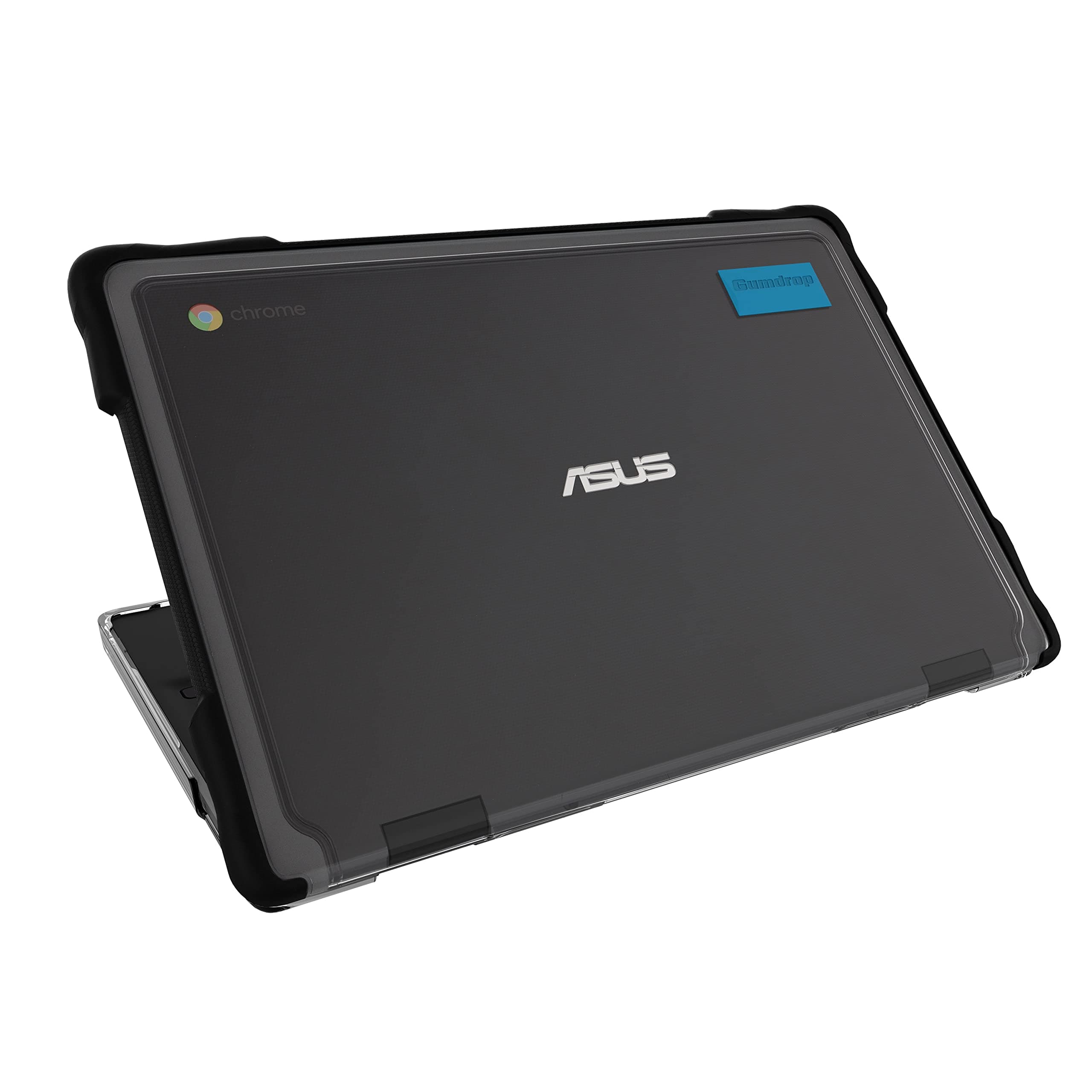 Gumdrop SlimTech Designed for SlimTech Asus Chromebook C204 EE Laptop for Students, Education, Kids, School - Black, Shock Absorbing, Rugged, Extreme Drop Protection