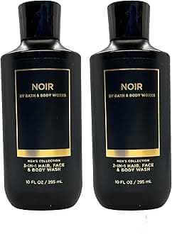 Bath and Body Works 2 Pack Men's Collection 2 in 1 Hair and Body Wash NOIR.