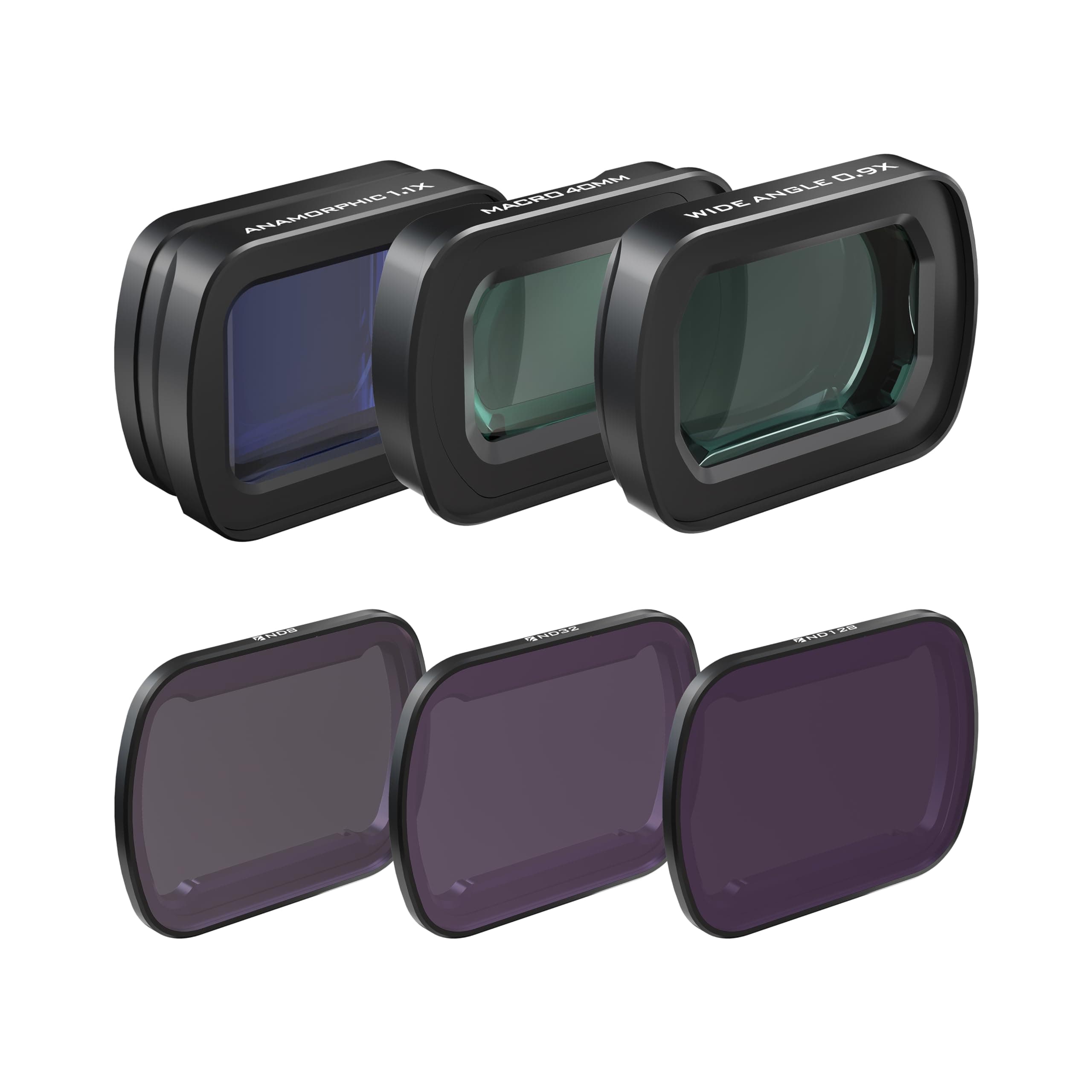 Freewell 2-in-1 Macro 40mm & Wide Angle 0.9x Lens Kit for Pocket 3 - Includes Anamorphic 1.1x Lens, ND8/ND32/ND128 - Cinematic Photography & Videography Essentials